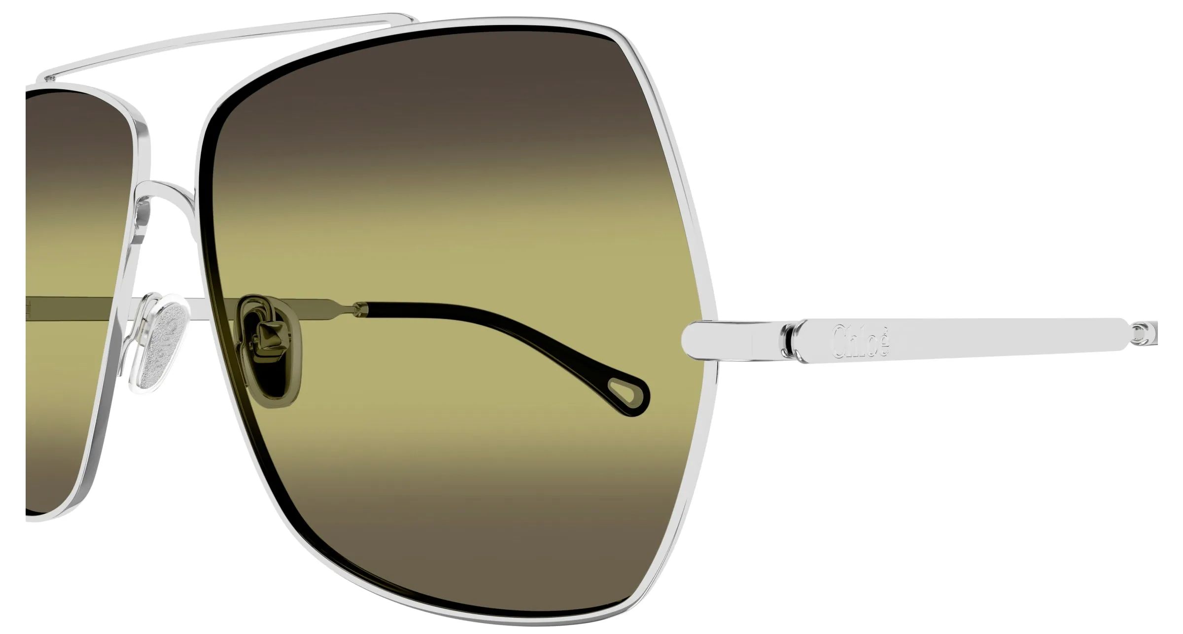 Chloé CH0278S 004 Occhiali da sole Metallo Argento Grigio Squadrata - immagine 3