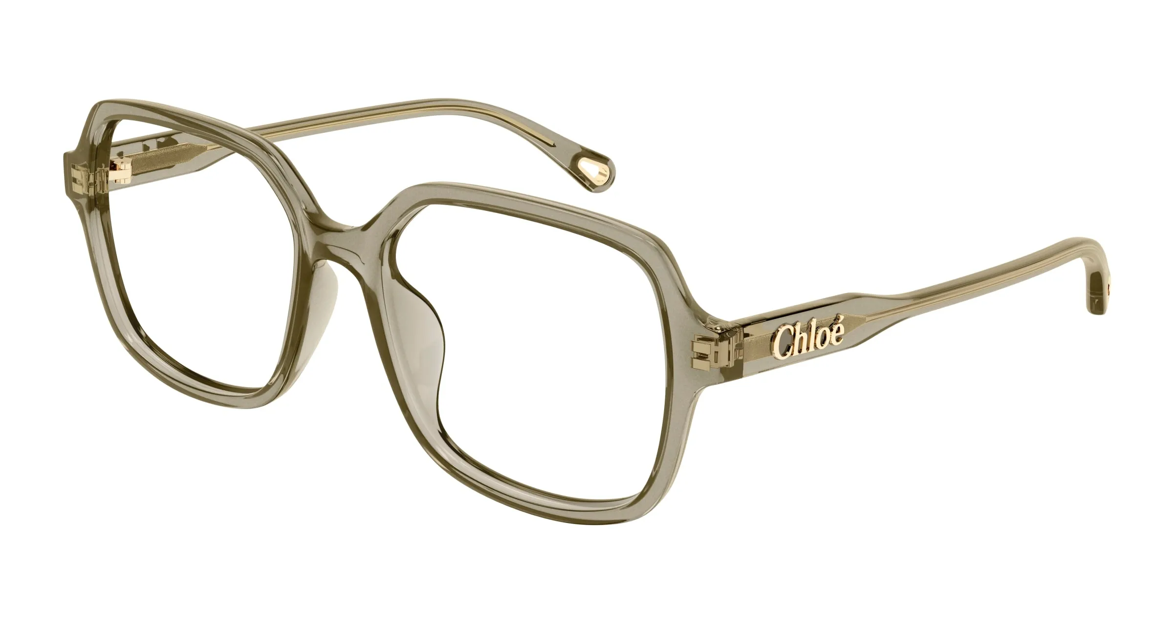 Chloé CH0277OA 004 Montature da vista Acetato Verde Trasparente Squadrata - immagine 1