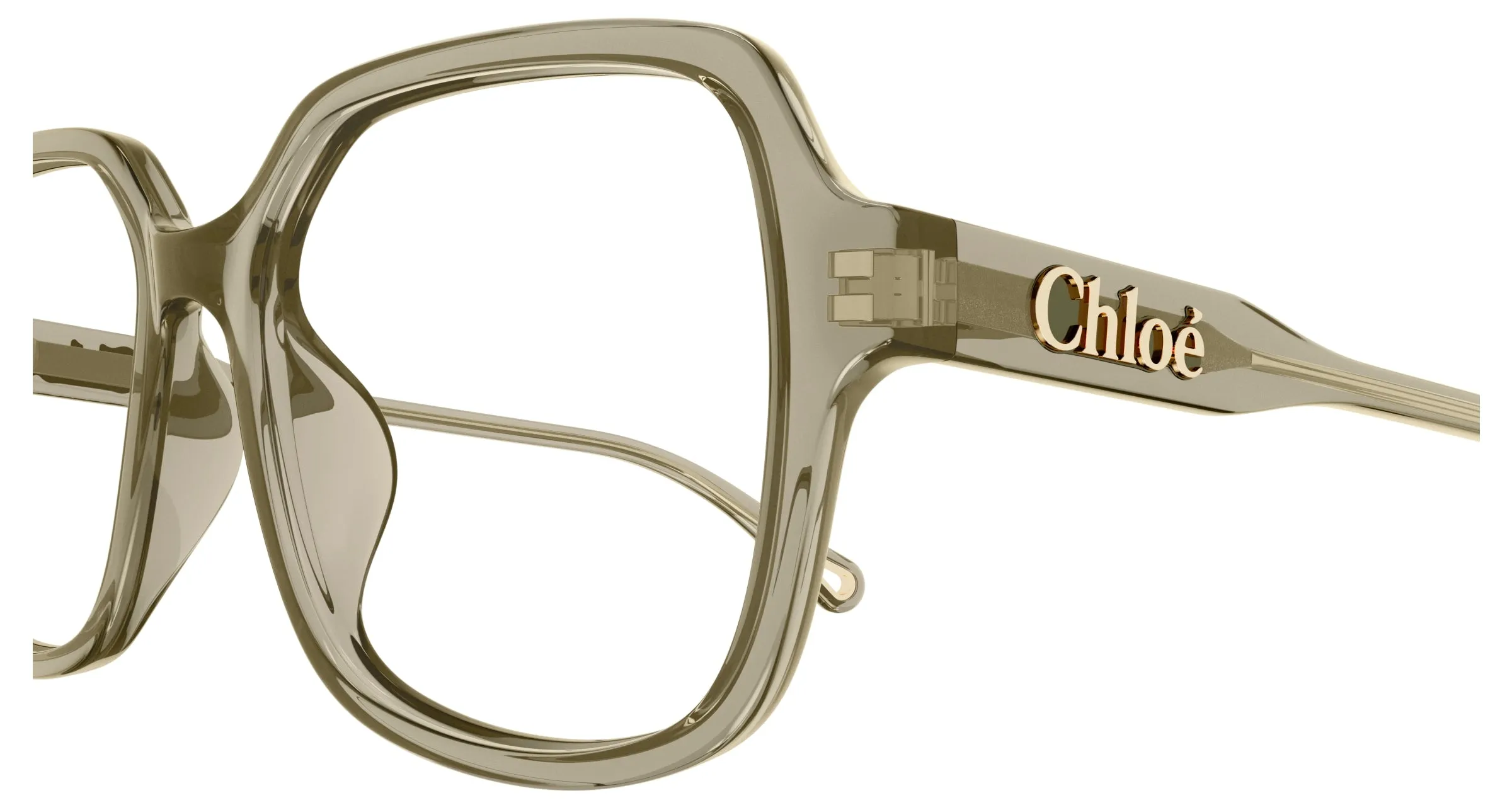 Chloé CH0277OA 004 Montature da vista Acetato Verde Trasparente Squadrata - immagine 3
