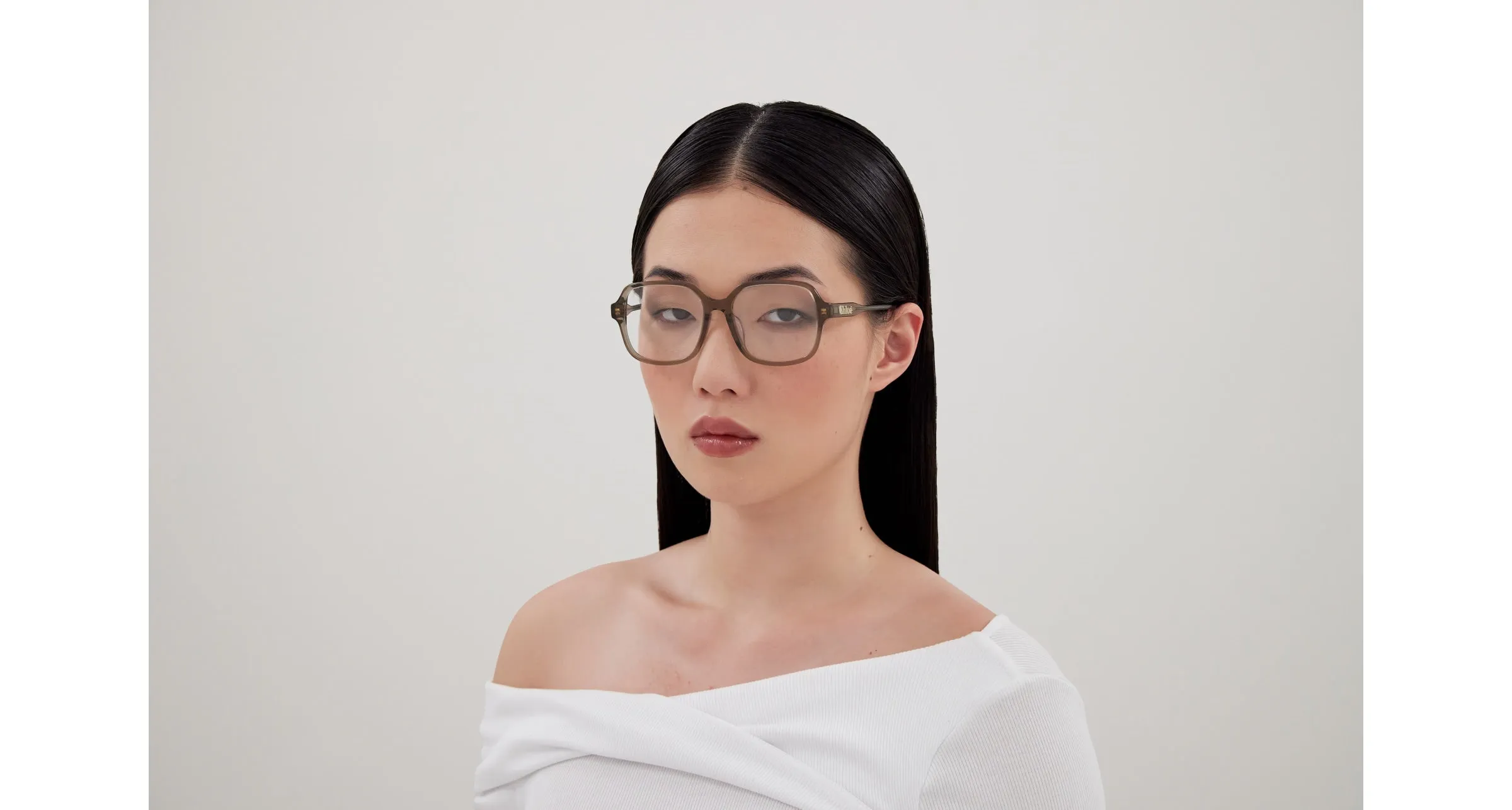 Chloé CH0277OA 004 Montature da vista Acetato Verde Trasparente Squadrata - immagine 4