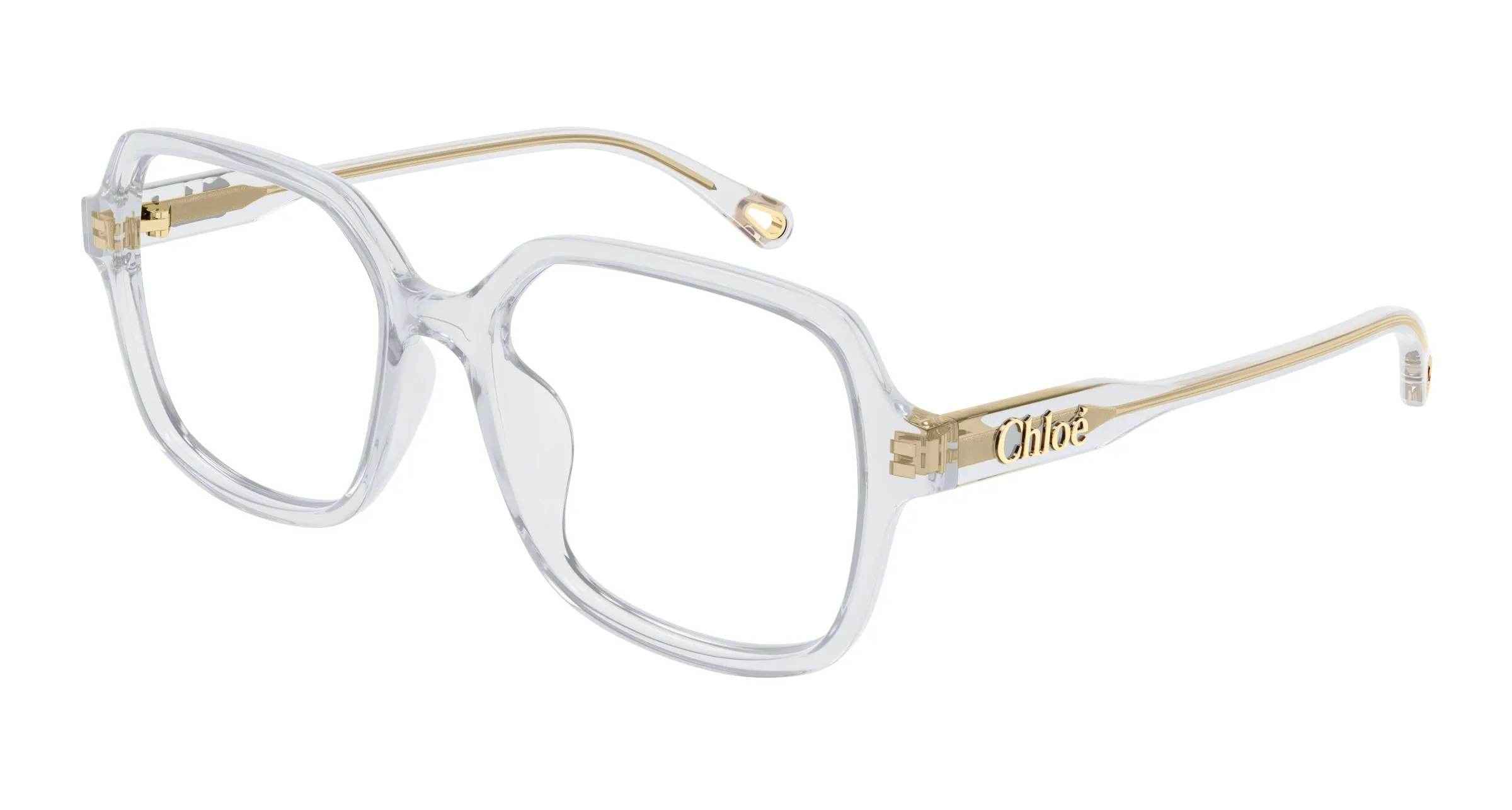 Chloé CH0277OA 002 Montature da vista Acetato Grigio Trasparente Squadrata - immagine 1