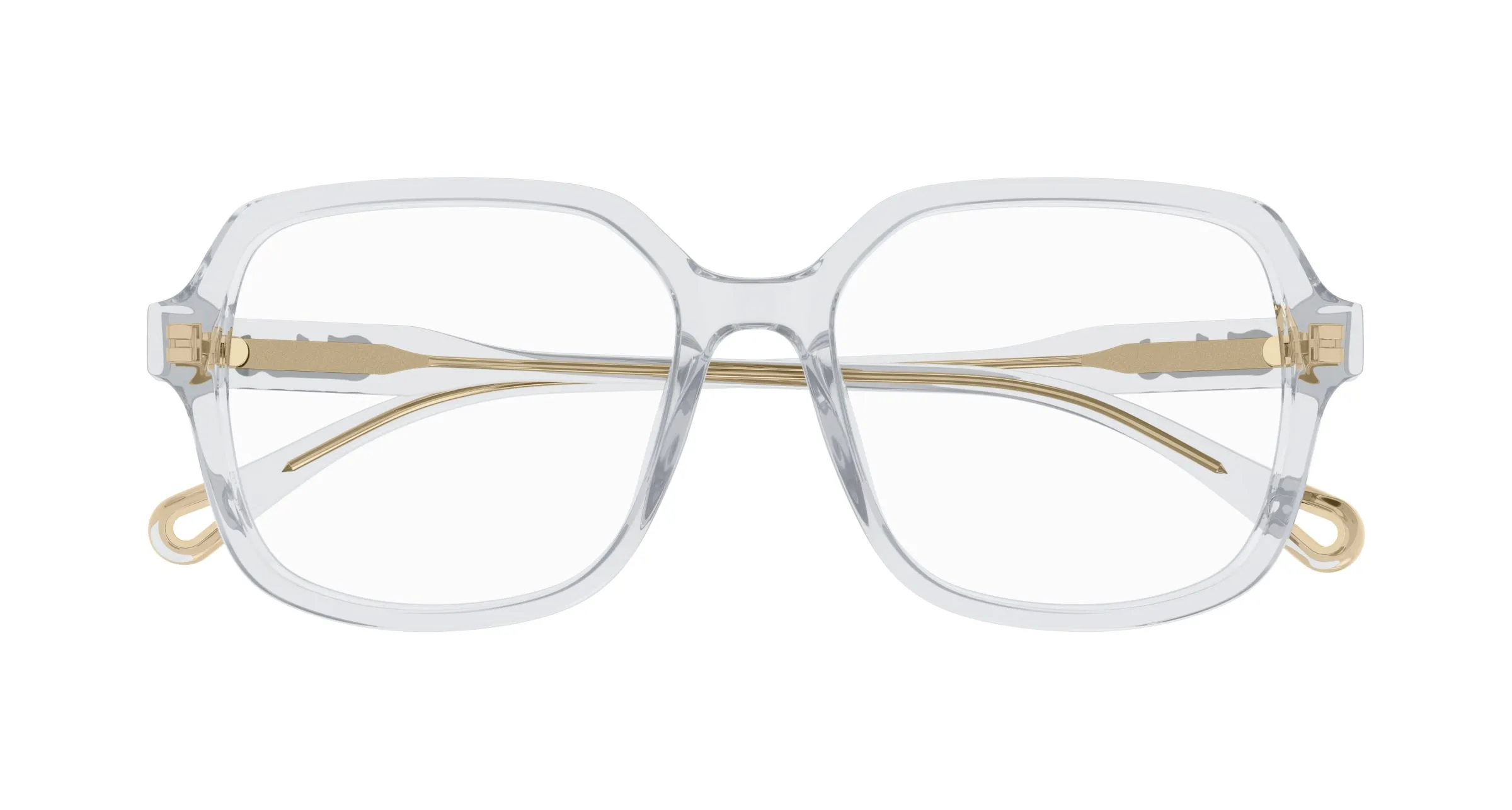 Chloé CH0277OA 002 Montature da vista Acetato Grigio Trasparente Squadrata - immagine 2