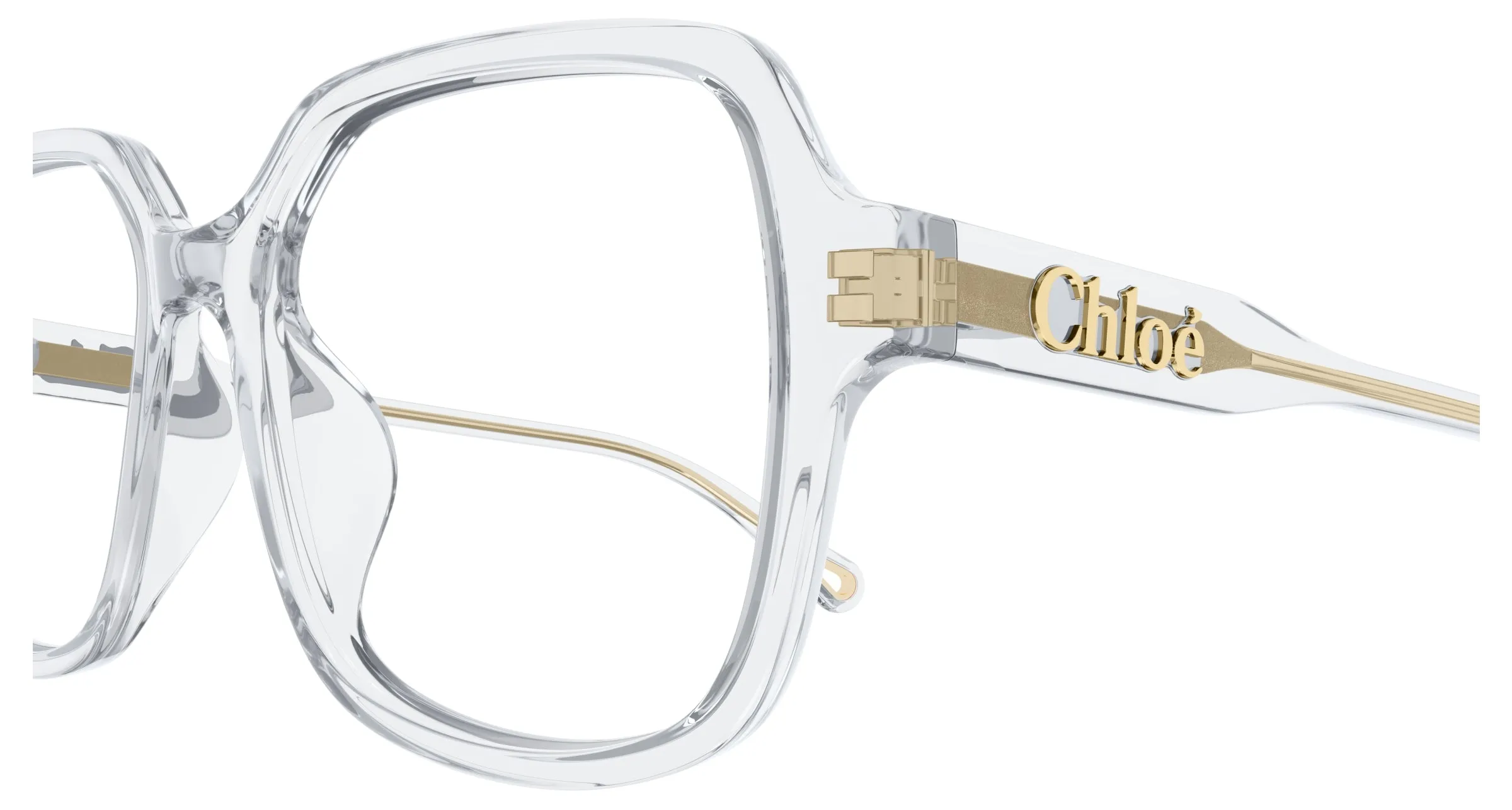 Chloé CH0277OA 002 Montature da vista Acetato Grigio Trasparente Squadrata - immagine 3