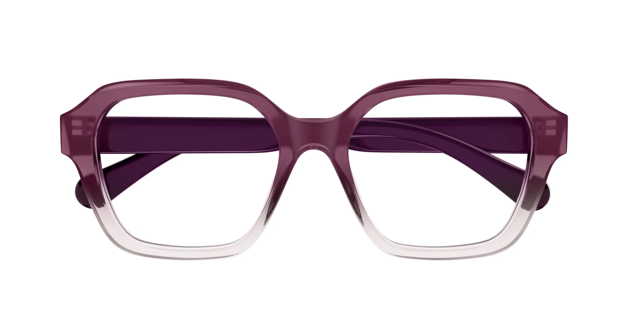 Chloé CH0272O 003 Montature da vista Acetato Bordeaux Trasparente Squadrata - immagine 2