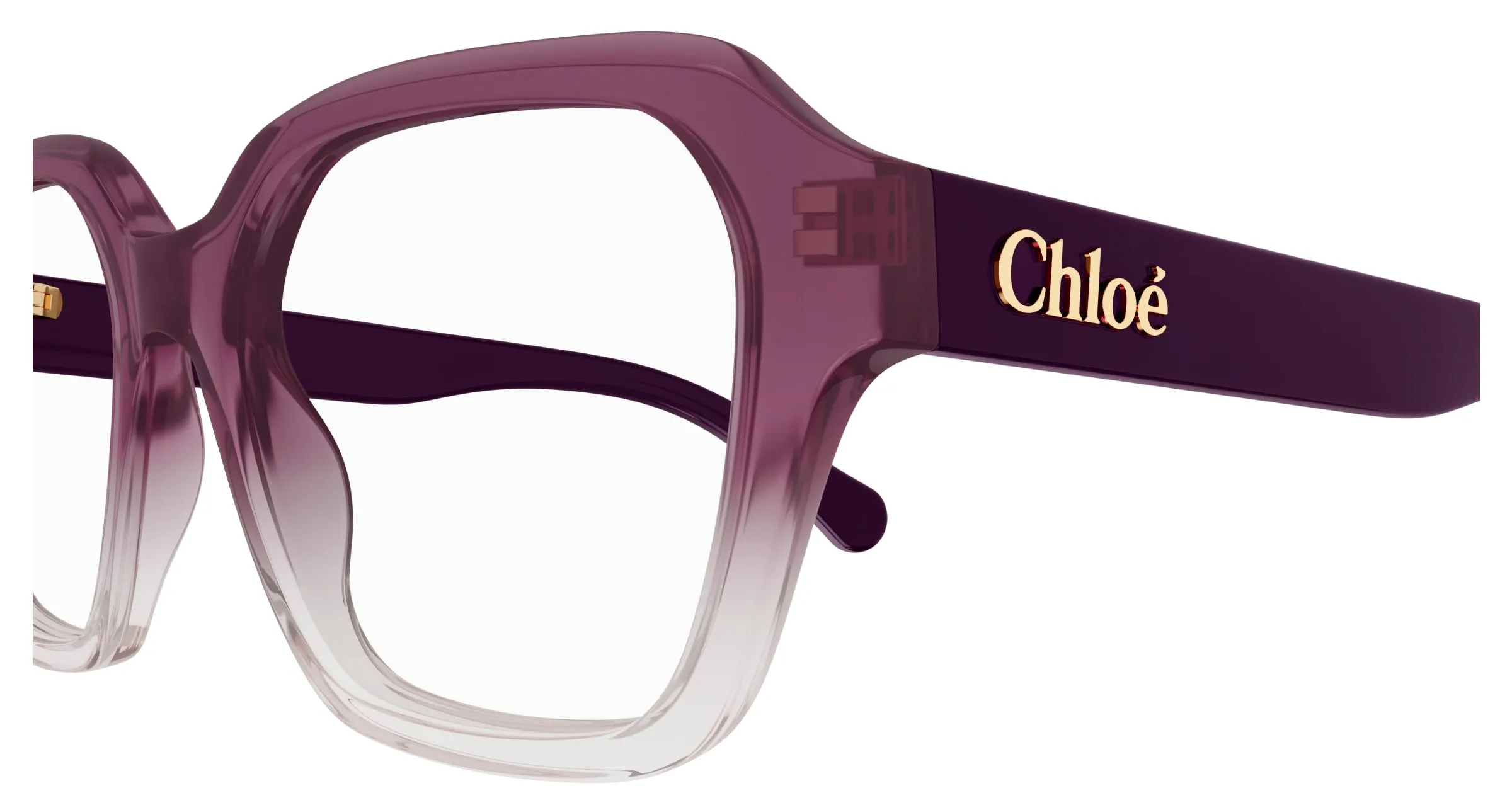 Chloé CH0272O 003 Montature da vista Acetato Bordeaux Trasparente Squadrata - immagine 3