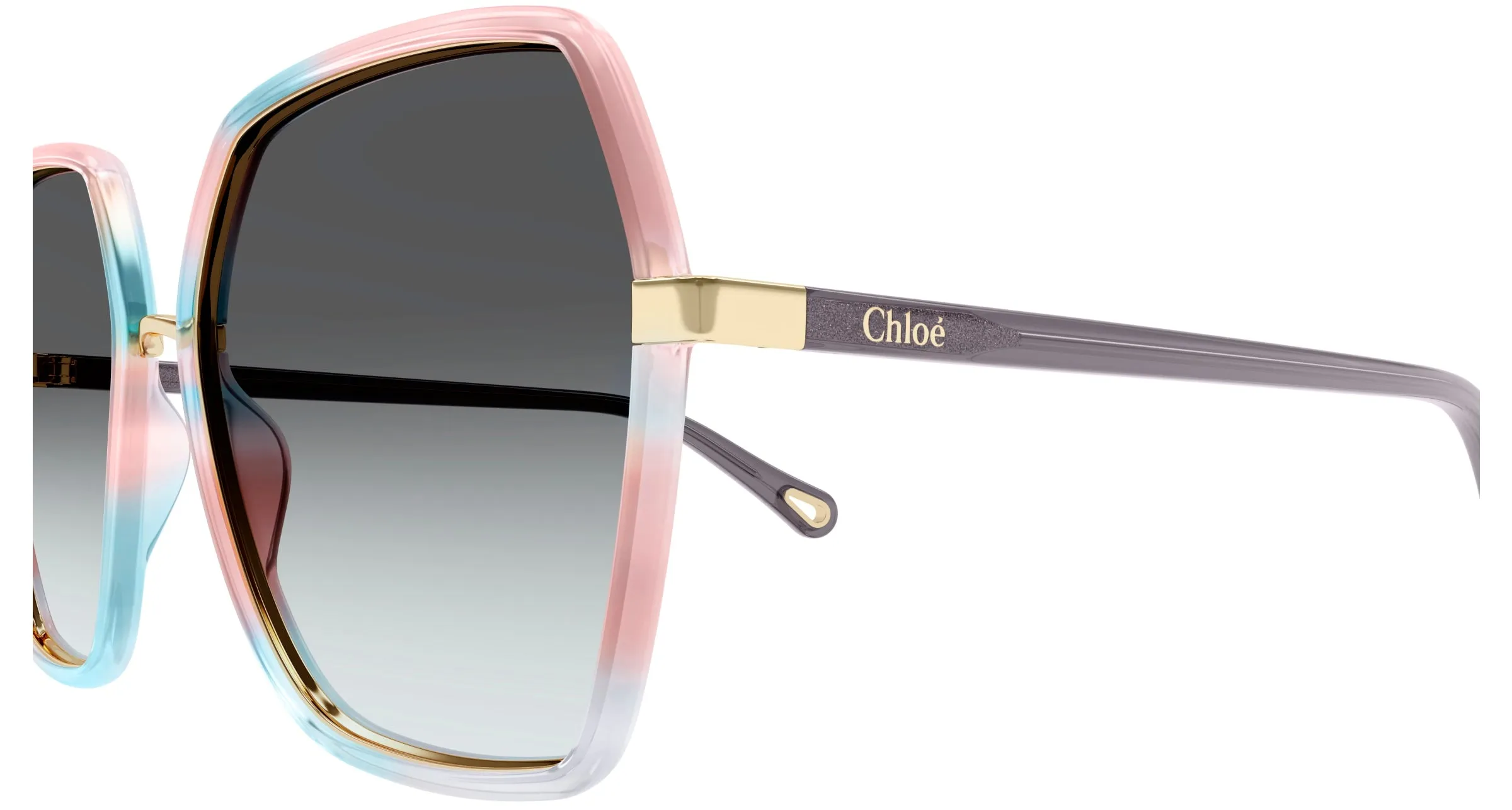 Chloé CH0262S 001 Occhiali da sole Bio-iniettato Havana Grigio Squadrata - immagine 3