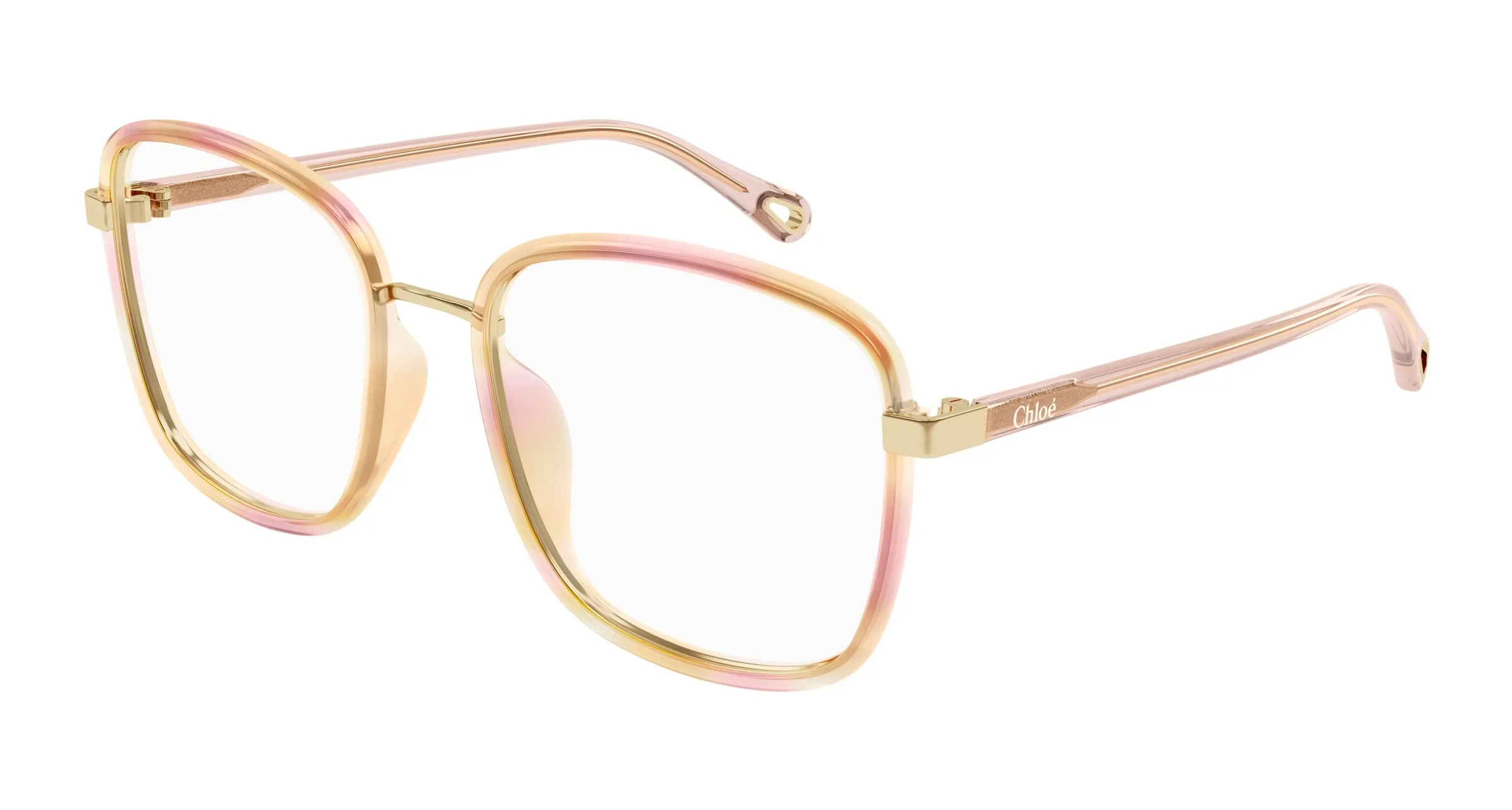 Chloé CH0034O 016 Montature da vista Bio-iniettato Havana Trasparente Squadrata - immagine 1