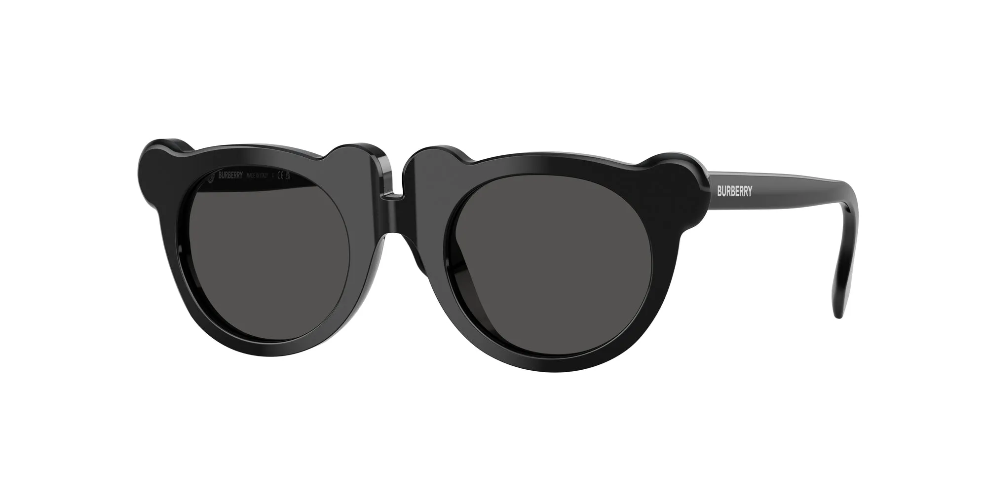 Burberry JB4355 300187 Occhiali da sole bambino Acetato Nero Grigio Rotonda Normale - immagine 1