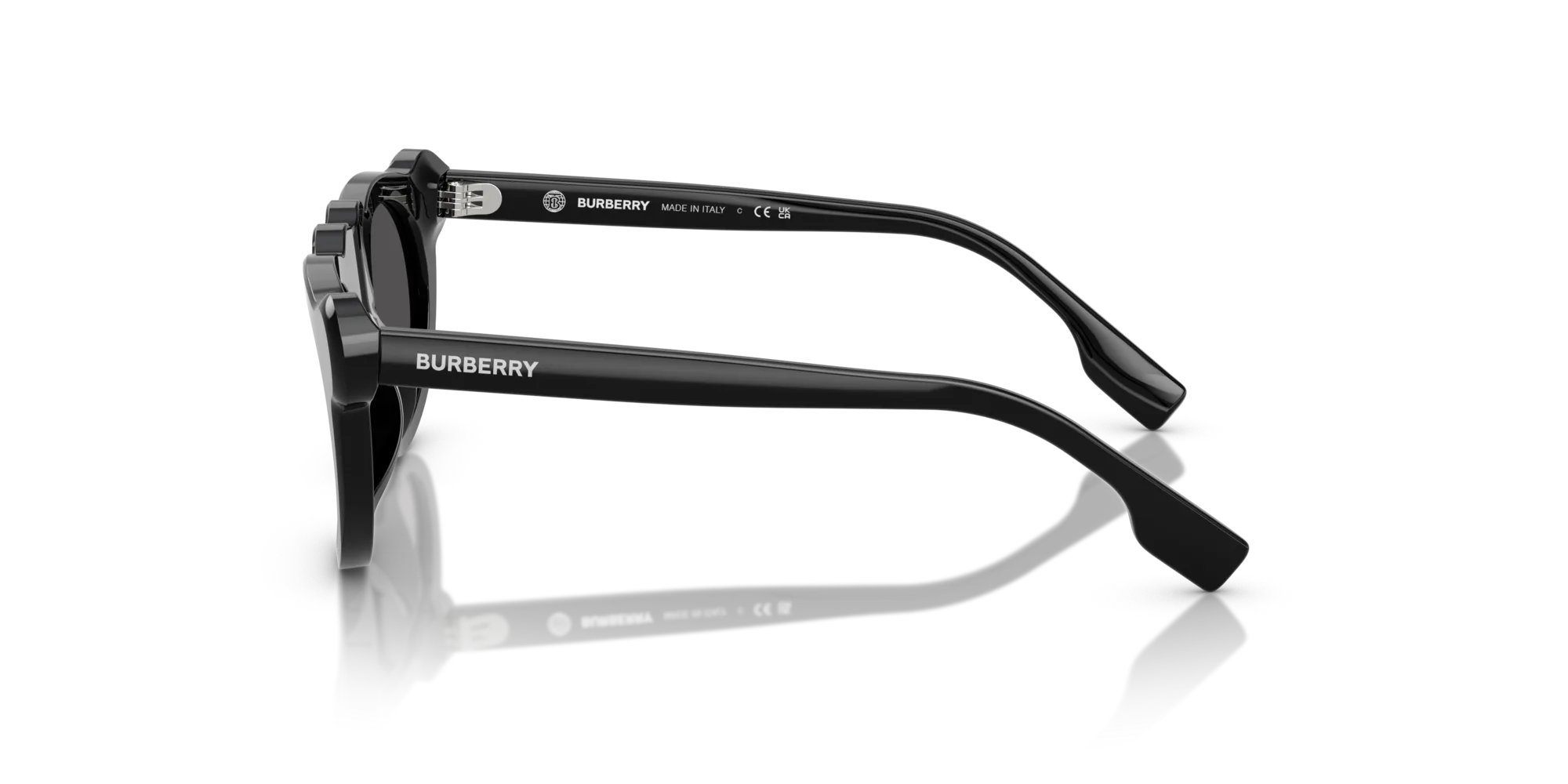 Burberry JB4355 300187 Occhiali da sole bambino Acetato Nero Grigio Rotonda Normale - immagine 4