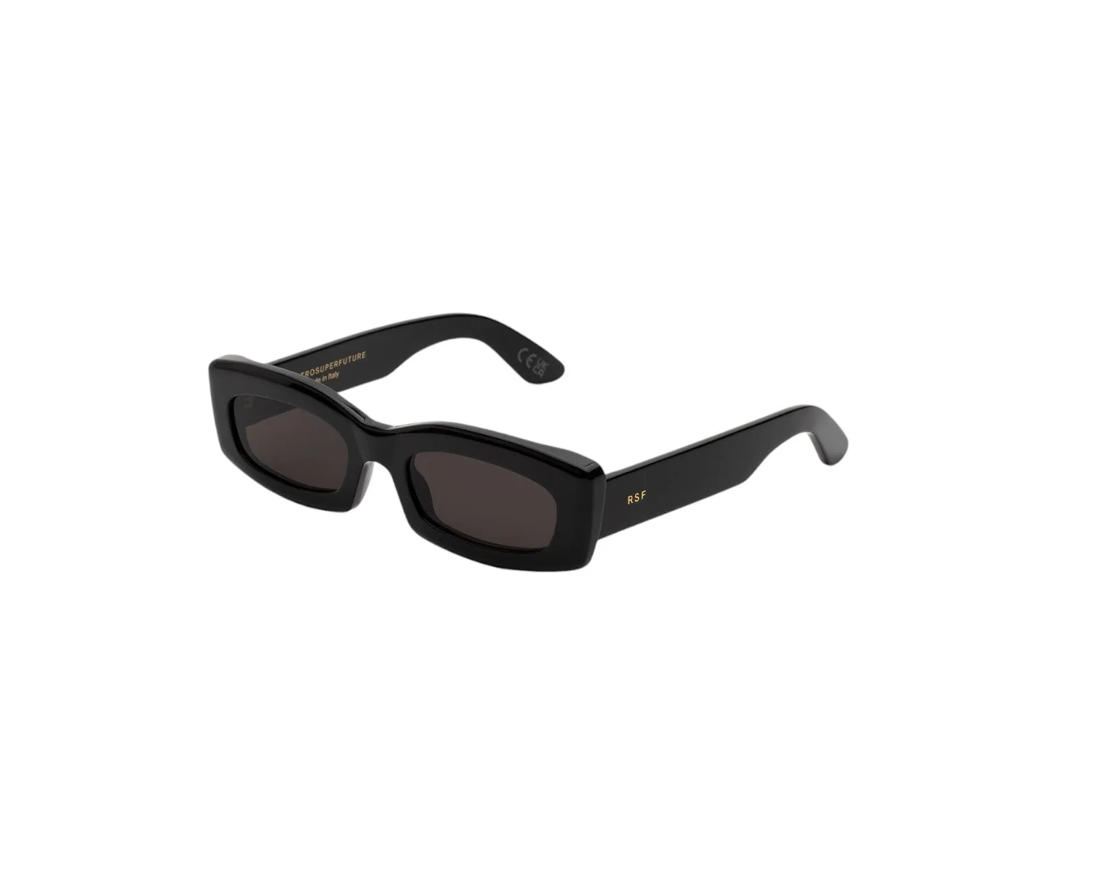 Retrosuperfuture 8E6 ZAGA BLACK Occhiali da sole Acetato Nero Nero Squadrata Normale - immagine 1