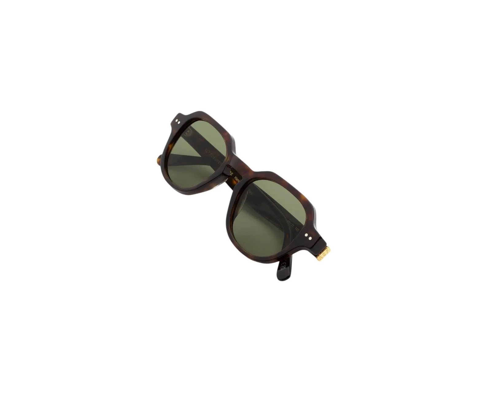 Retrosuperfuture BCH VOCE 3627 Occhiali da sole Acetato Havana Verde Rotonda Normale - immagine 3