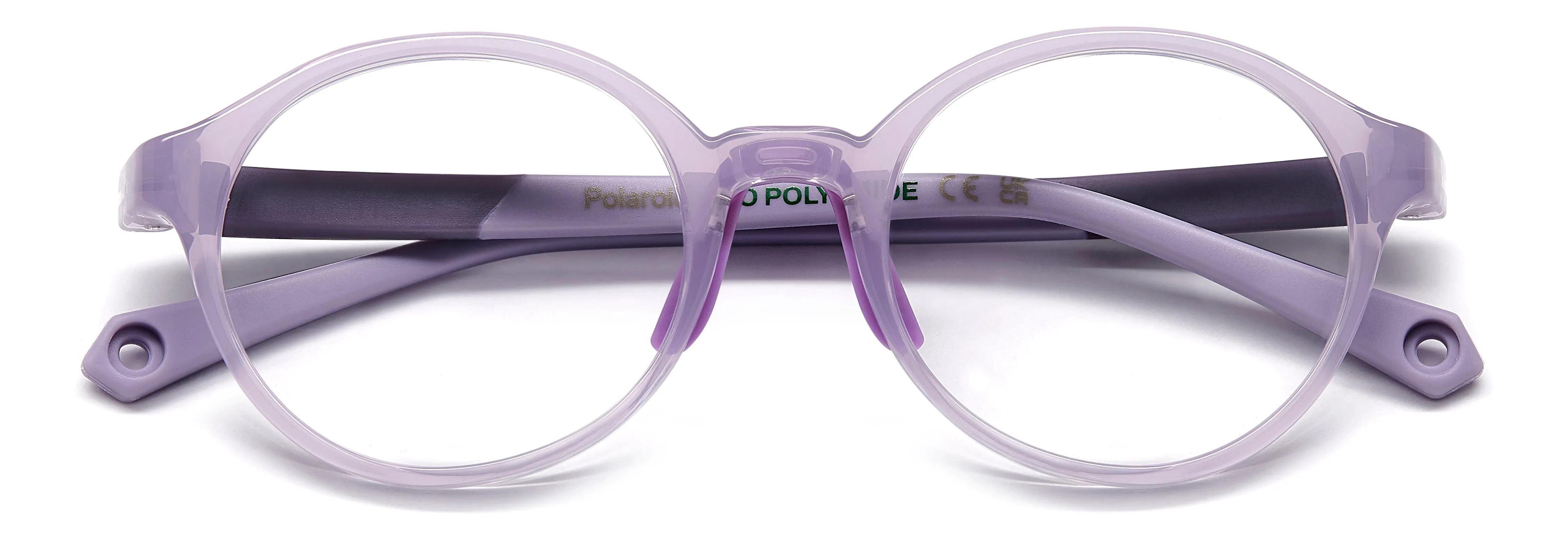 Polaroid PLD D841 789 Montature da vista bambino Eco-poliammide Viola Rotonda Normale - immagine 3
