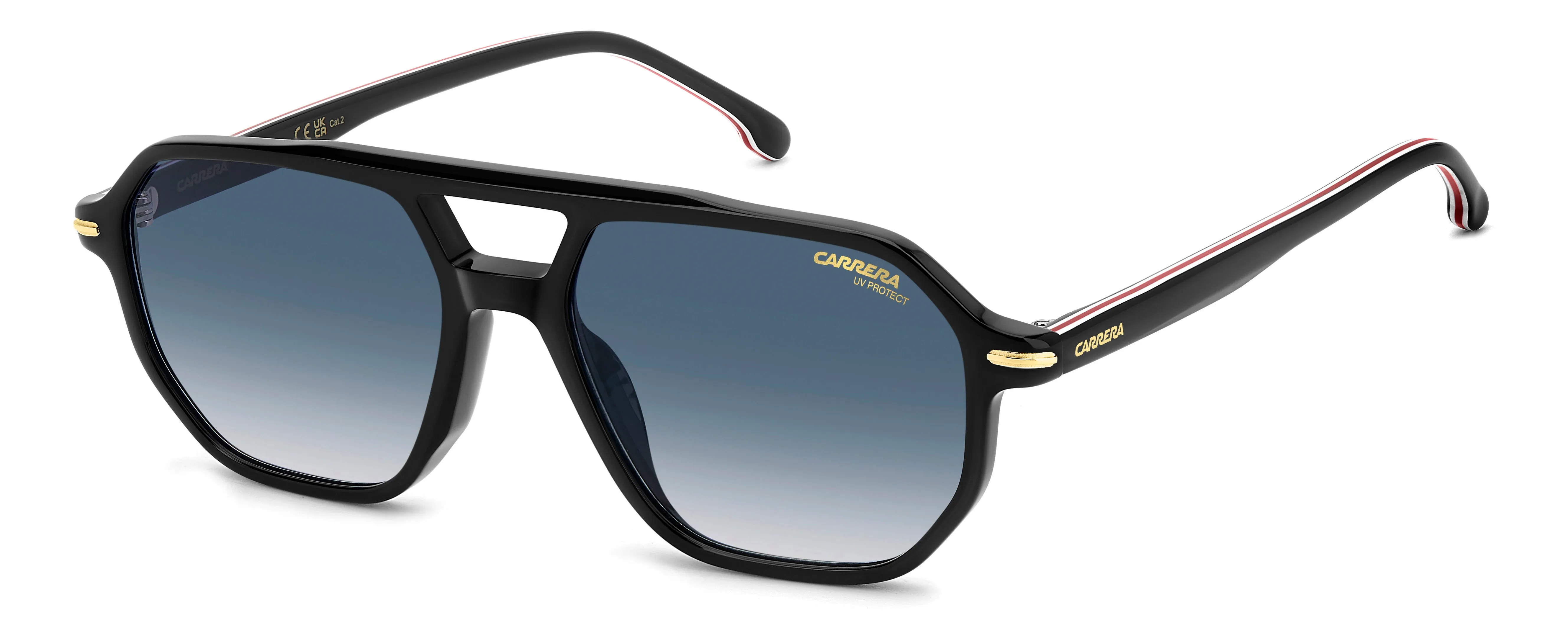 Carrera CARRERA 341/S 2M2/08 Occhiali da sole Acetato Nero Blu Squadrata Normale Sfumato - immagine 1