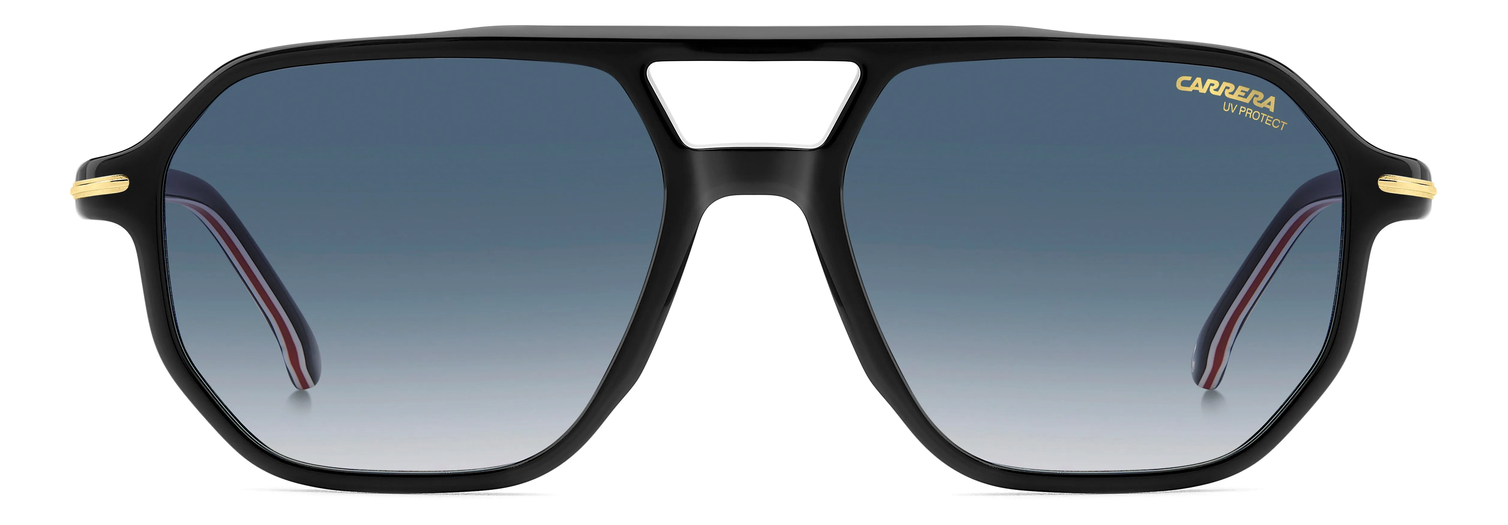 Carrera CARRERA 341/S 2M2/08 Occhiali da sole Acetato Nero Blu Squadrata Normale Sfumato - immagine 2