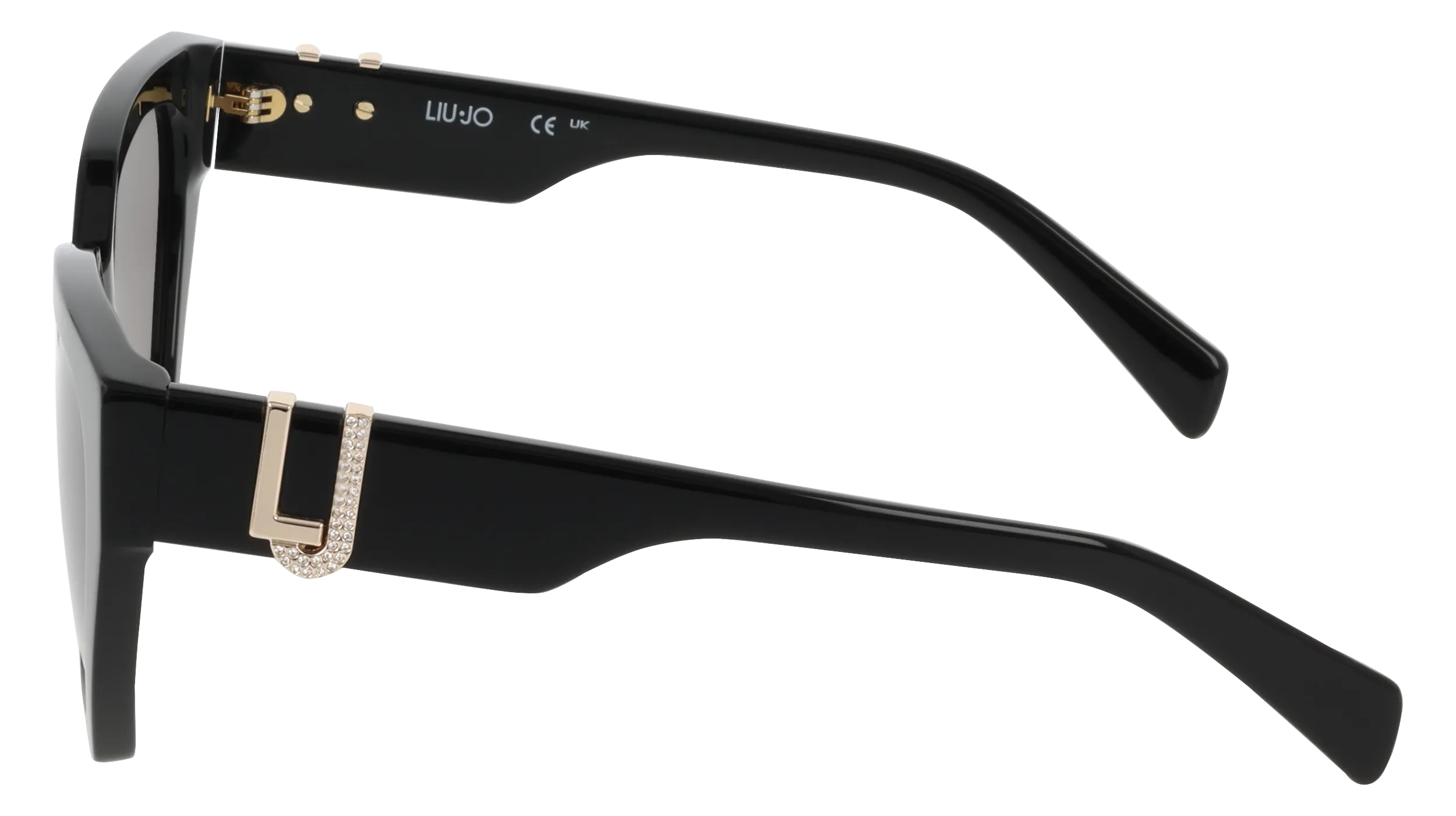 Liu Jo LJ814SR 001 Occhiali da sole Acetato Nero Cat Eye Normale - immagine 3