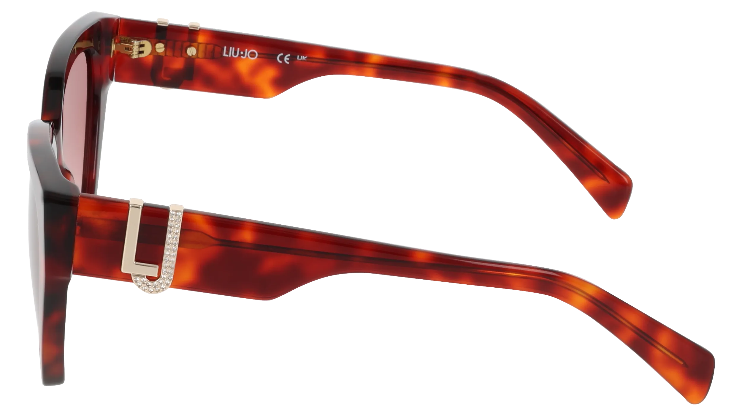 Liu Jo LJ814SR 640 Occhiali da sole Acetato Rosso Cat Eye Normale - immagine 3