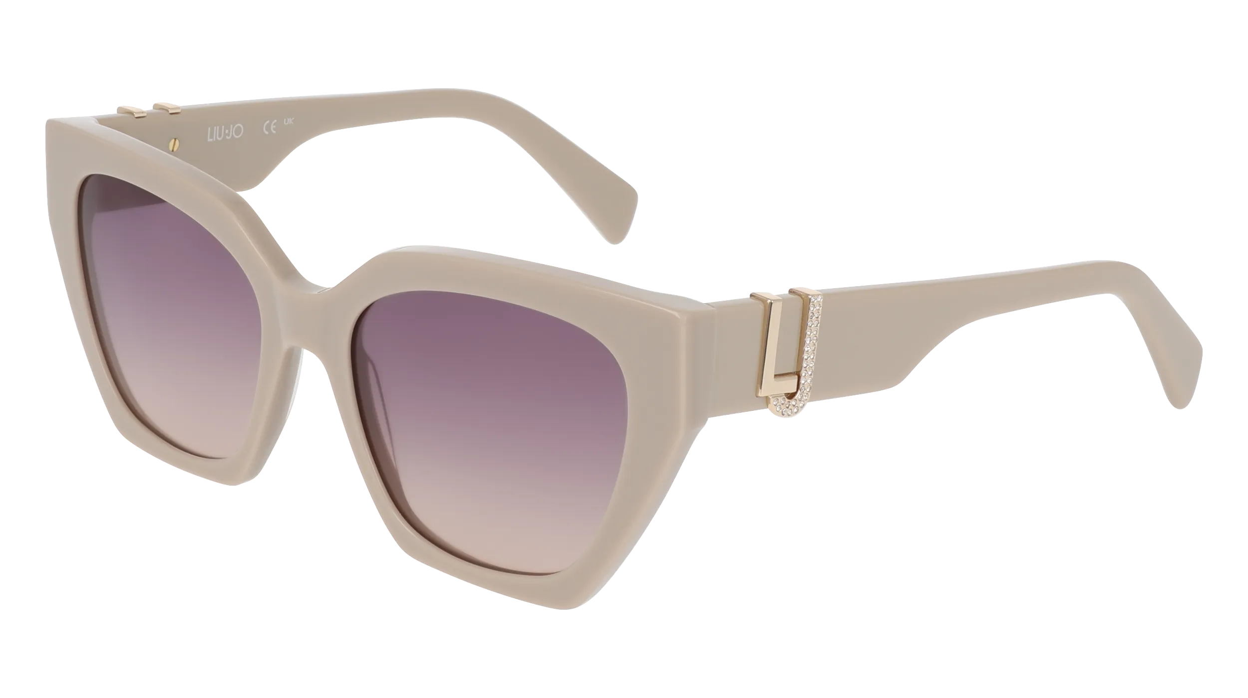 Liu Jo LJ814SR 264 Occhiali da sole Acetato Beige Cat Eye Normale Sfumato - immagine 1