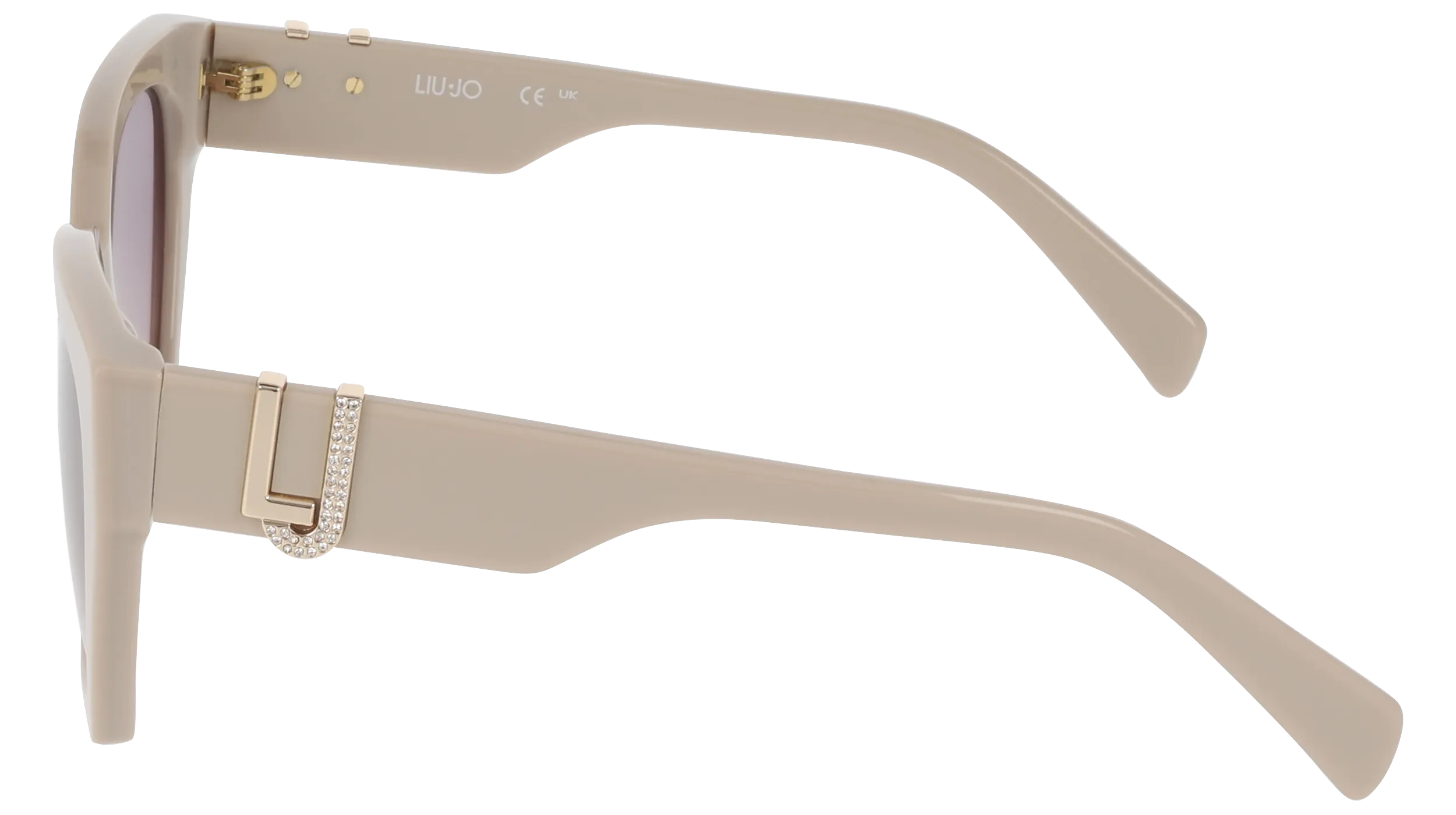 Liu Jo LJ814SR 264 Occhiali da sole Acetato Beige Cat Eye Normale Sfumato - immagine 3