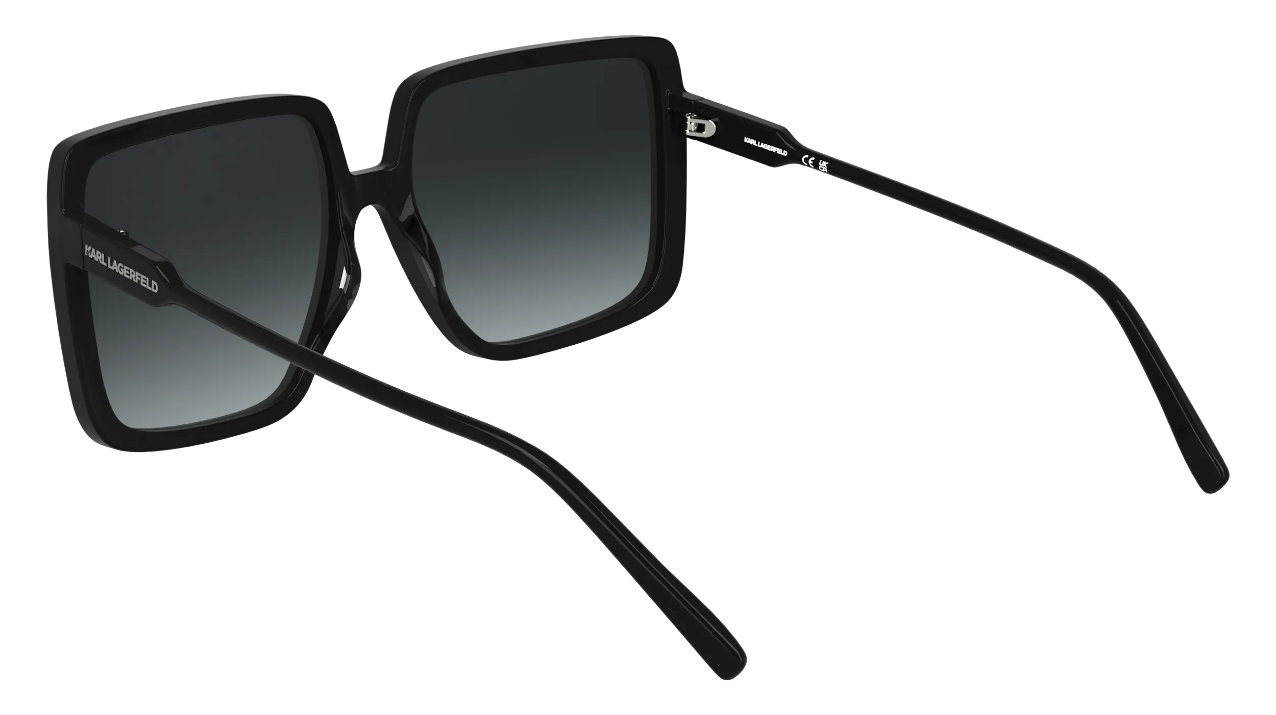 Karl Lagerfeld KL6187S 001 Occhiali da sole Acetato Nero Squadrata Normale - immagine 4