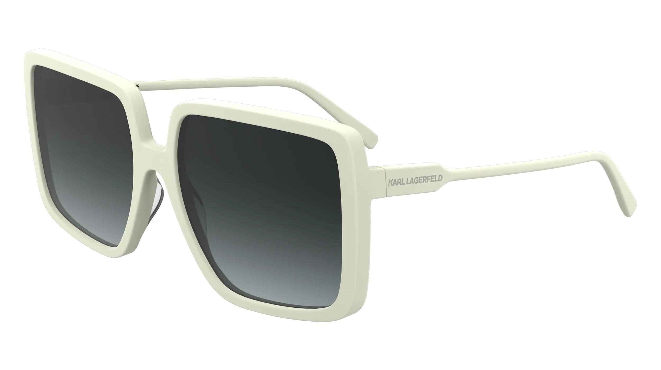 Karl Lagerfeld KL6187S 105 Occhiali da sole Acetato Bianco Squadrata Normale - immagine 1