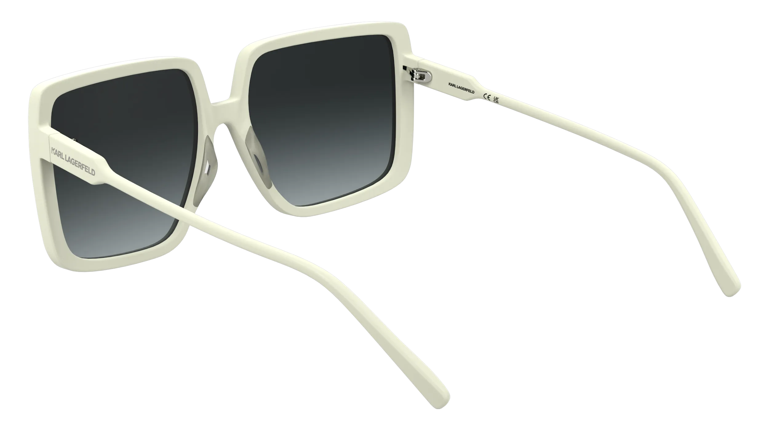 Karl Lagerfeld KL6187S 105 Occhiali da sole Acetato Bianco Squadrata Normale - immagine 4