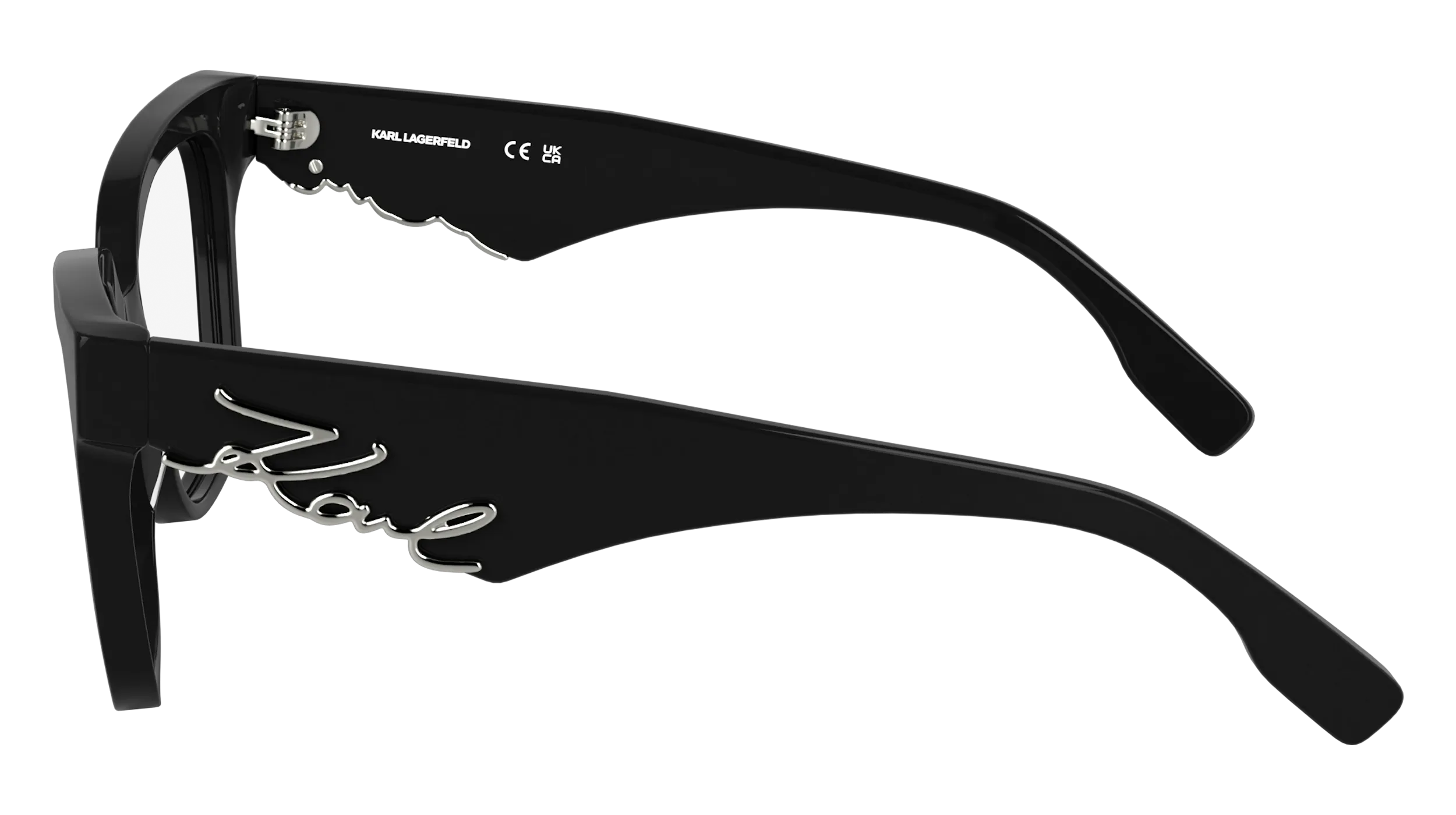 Karl Lagerfeld KL6190 001 Montature da vista Acetato Nero Squadrata Normale - immagine 3