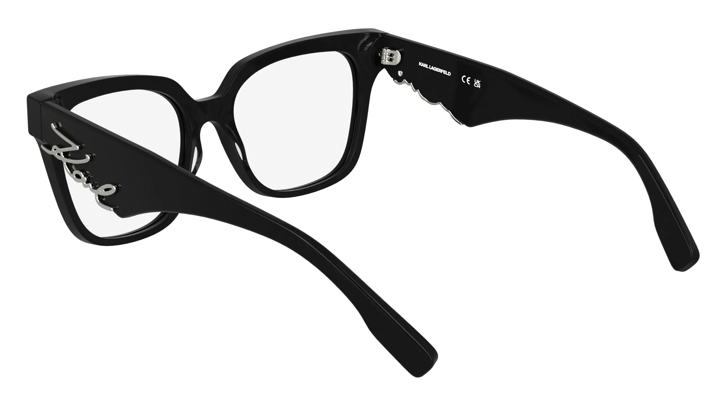 Karl Lagerfeld KL6190 001 Montature da vista Acetato Nero Squadrata Normale - immagine 4