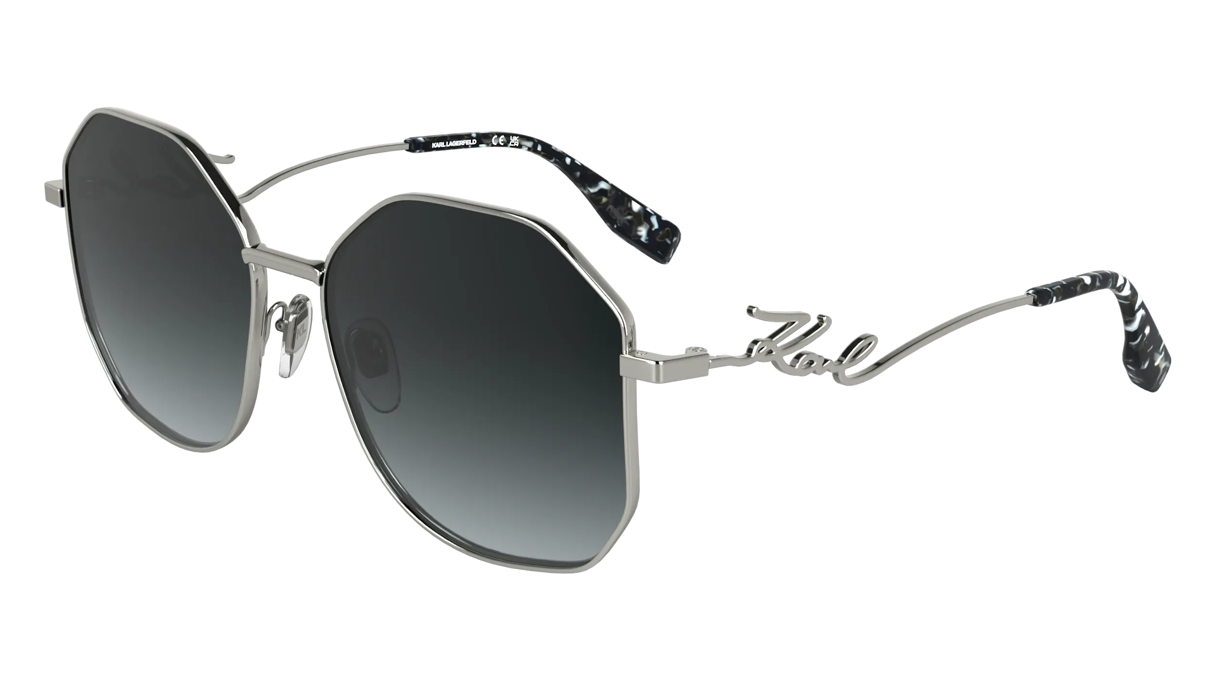 Karl Lagerfeld KL358S 040 Occhiali da sole Metallo Squadrata Normale - immagine 1