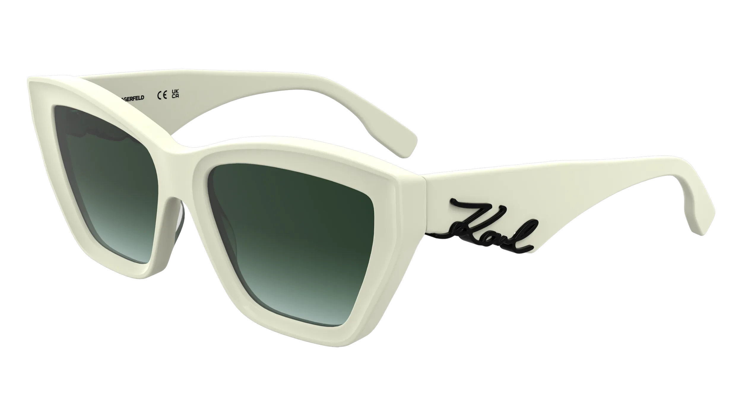 Karl Lagerfeld KL6179S 105 Occhiali da sole Acetato Bianco Cat Eye Normale - immagine 1