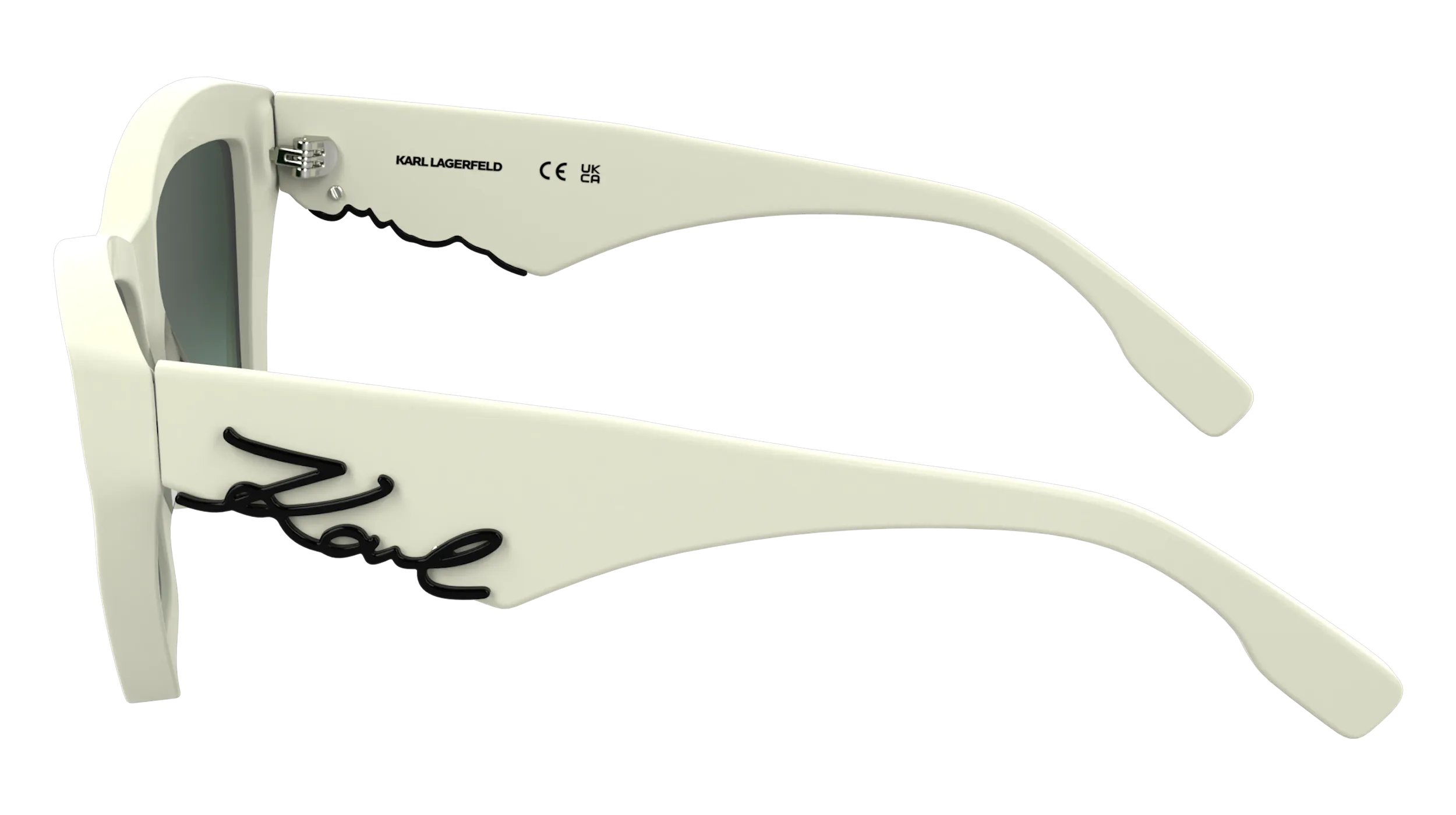 Karl Lagerfeld KL6179S 105 Occhiali da sole Acetato Bianco Cat Eye Normale - immagine 3
