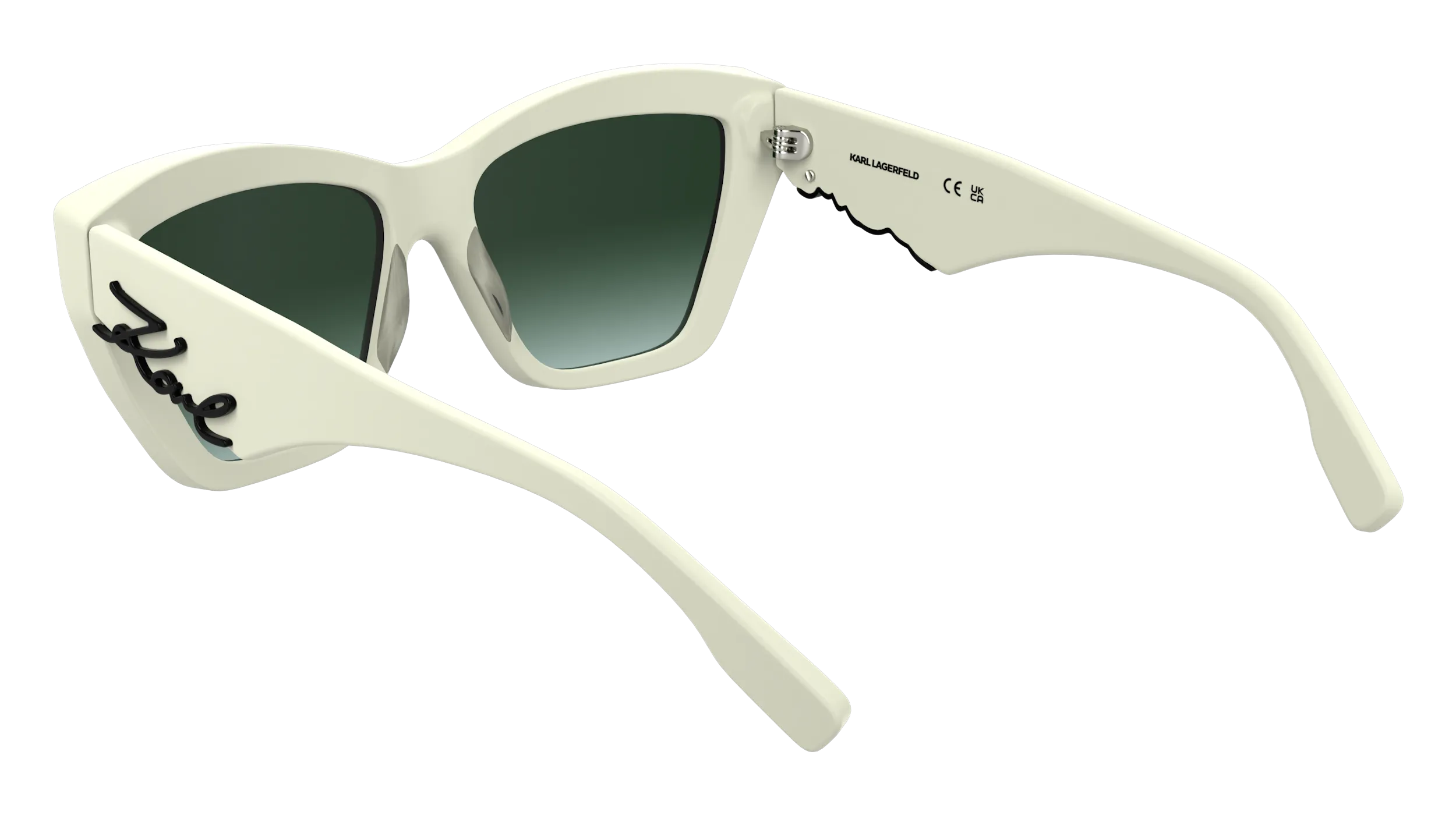Karl Lagerfeld KL6179S 105 Occhiali da sole Acetato Bianco Cat Eye Normale - immagine 4