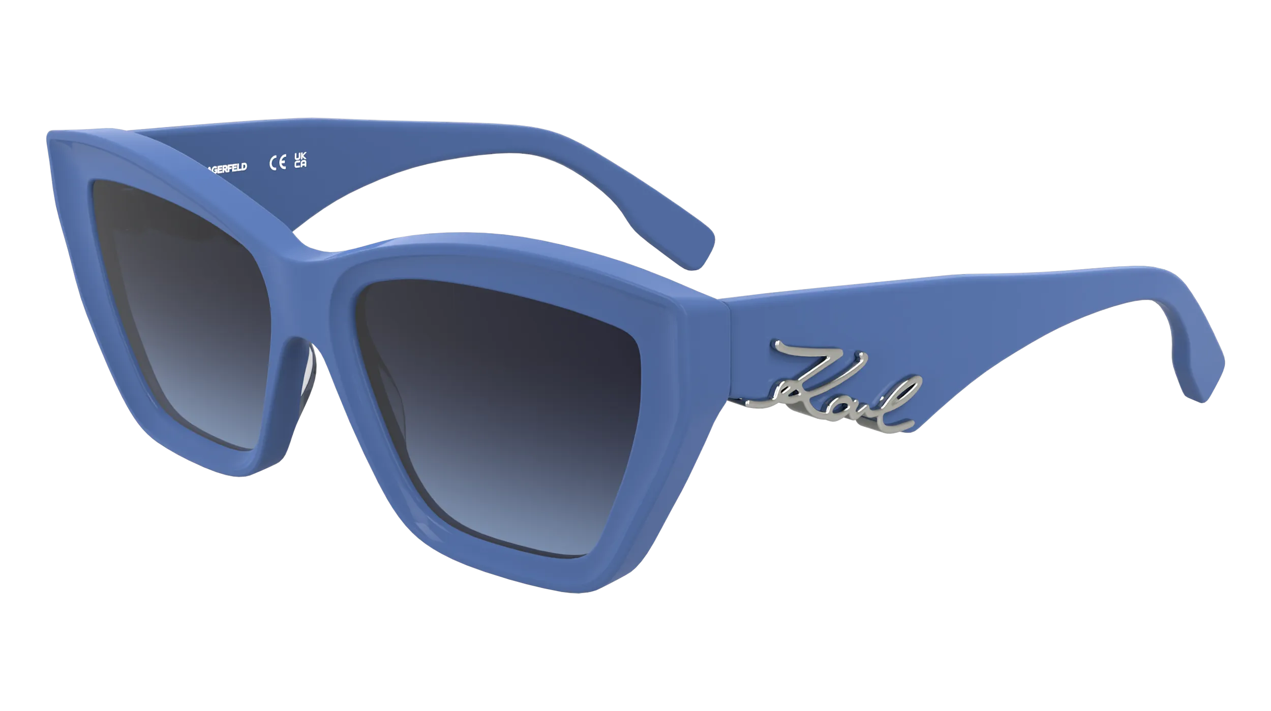 Karl Lagerfeld KL6179S 423 Occhiali da sole Acetato Blu Cat Eye Normale - immagine 1
