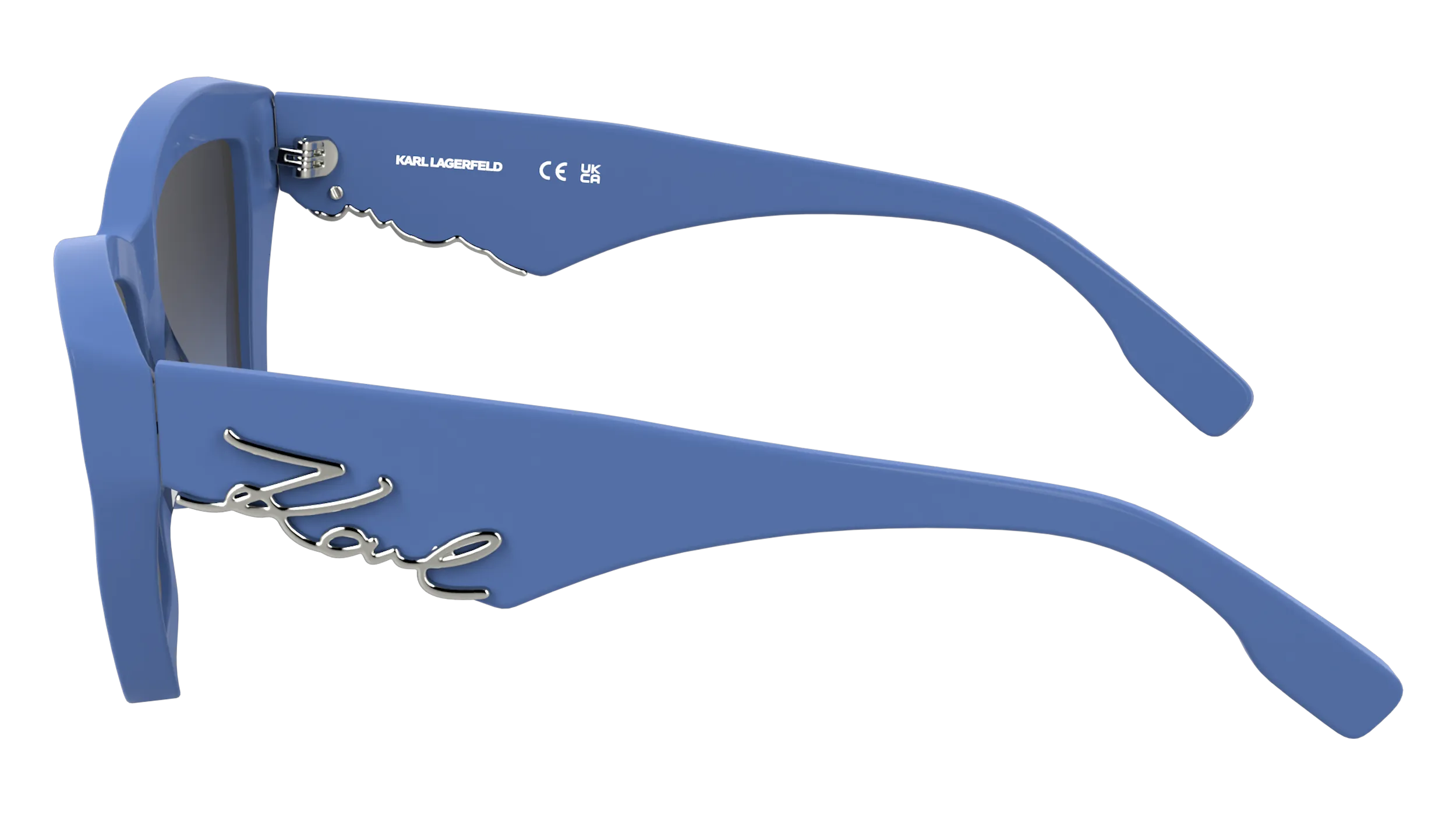 Karl Lagerfeld KL6179S 423 Occhiali da sole Acetato Blu Cat Eye Normale - immagine 3