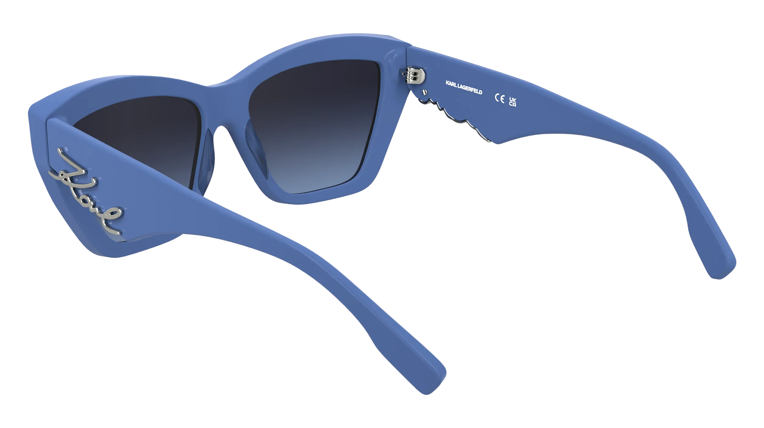 Karl Lagerfeld KL6179S 423 Occhiali da sole Acetato Blu Cat Eye Normale - immagine 4