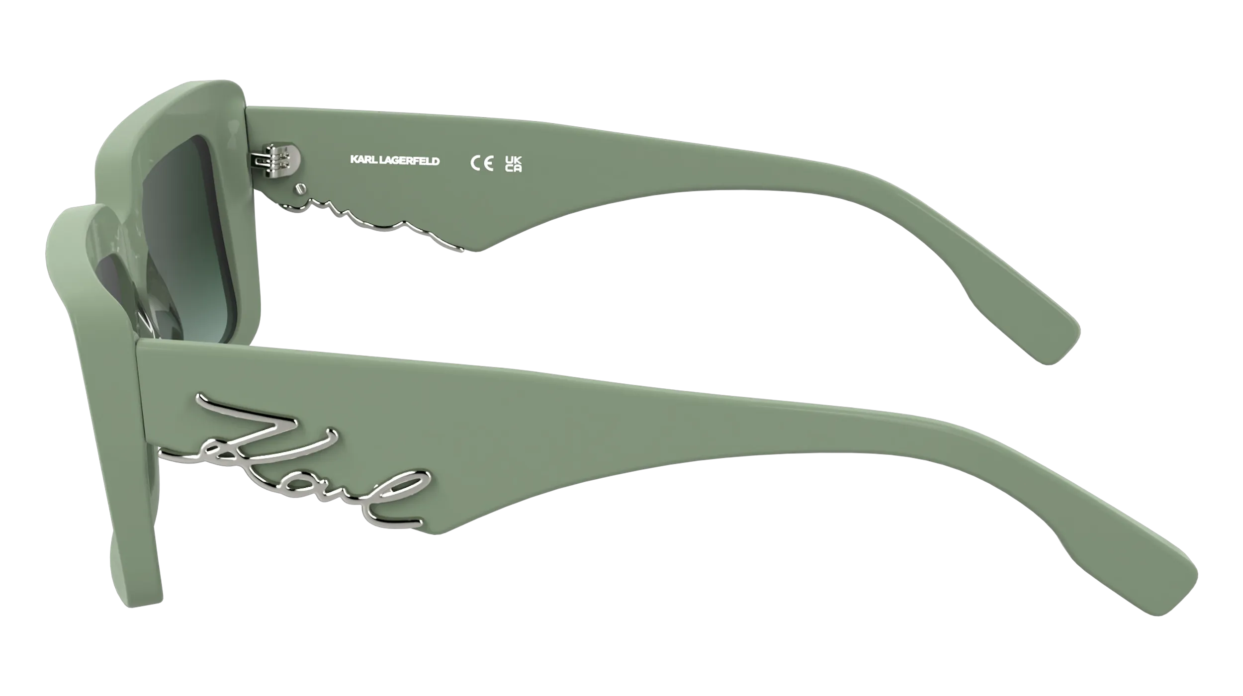 Karl Lagerfeld KL6180S 316 Occhiali da sole Acetato Grigio Squadrata Normale - immagine 3