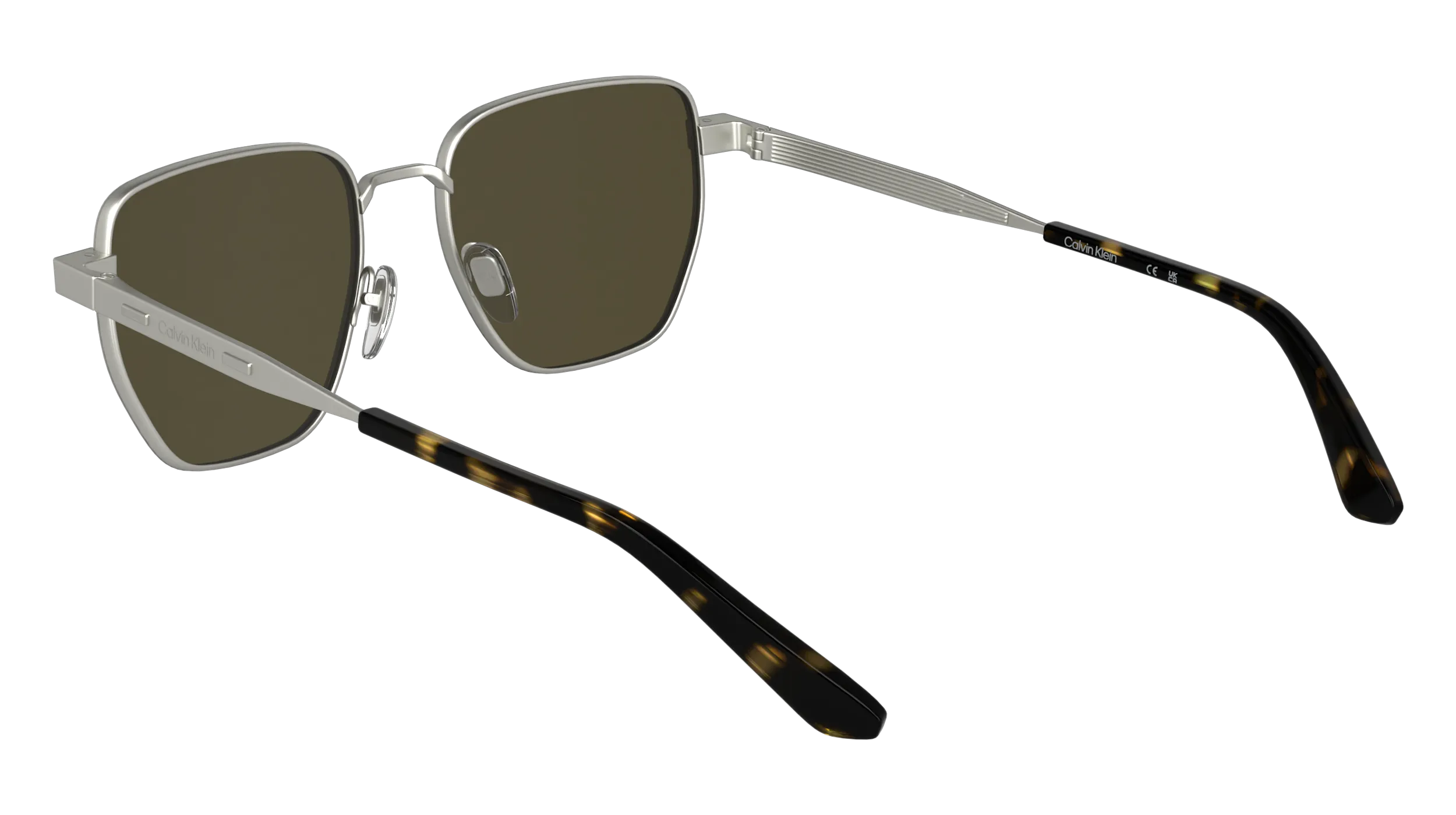 Calvin Klein CK25100S 045 Occhiali da sole Metallo Argento Squadrata Normale - immagine 4
