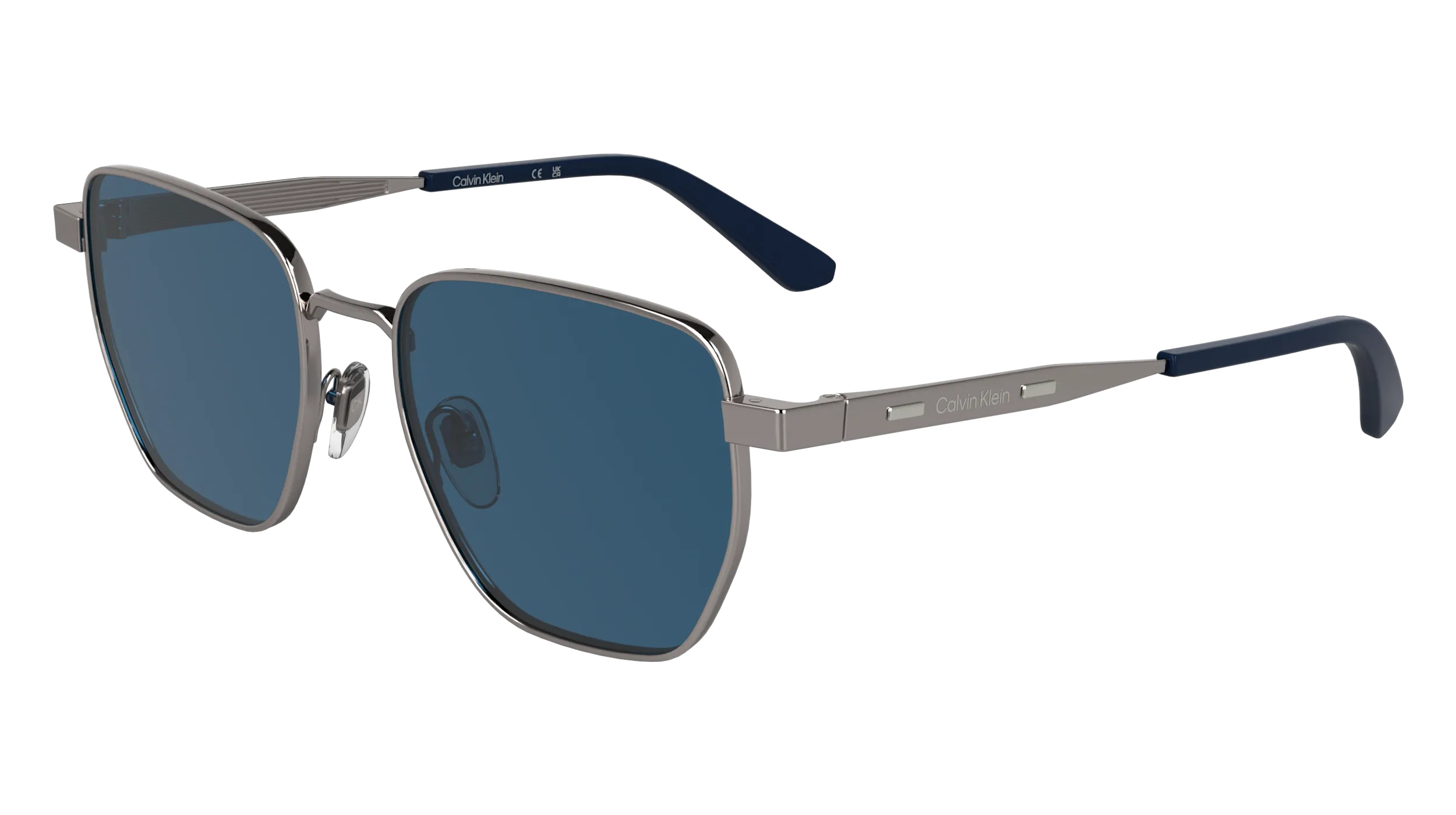Calvin Klein CK25100S 071 Occhiali da sole Metallo Squadrata Normale - immagine 1