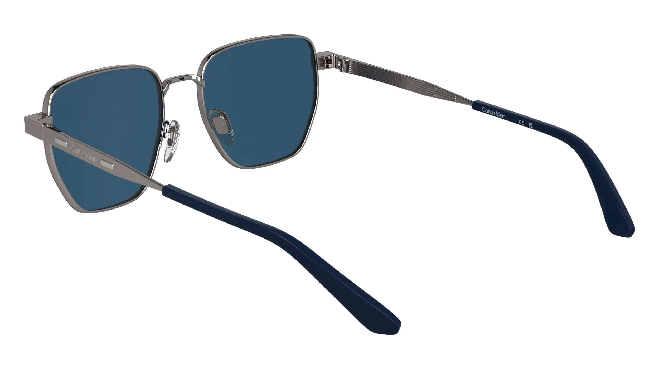 Calvin Klein CK25100S 071 Occhiali da sole Metallo Squadrata Normale - immagine 4