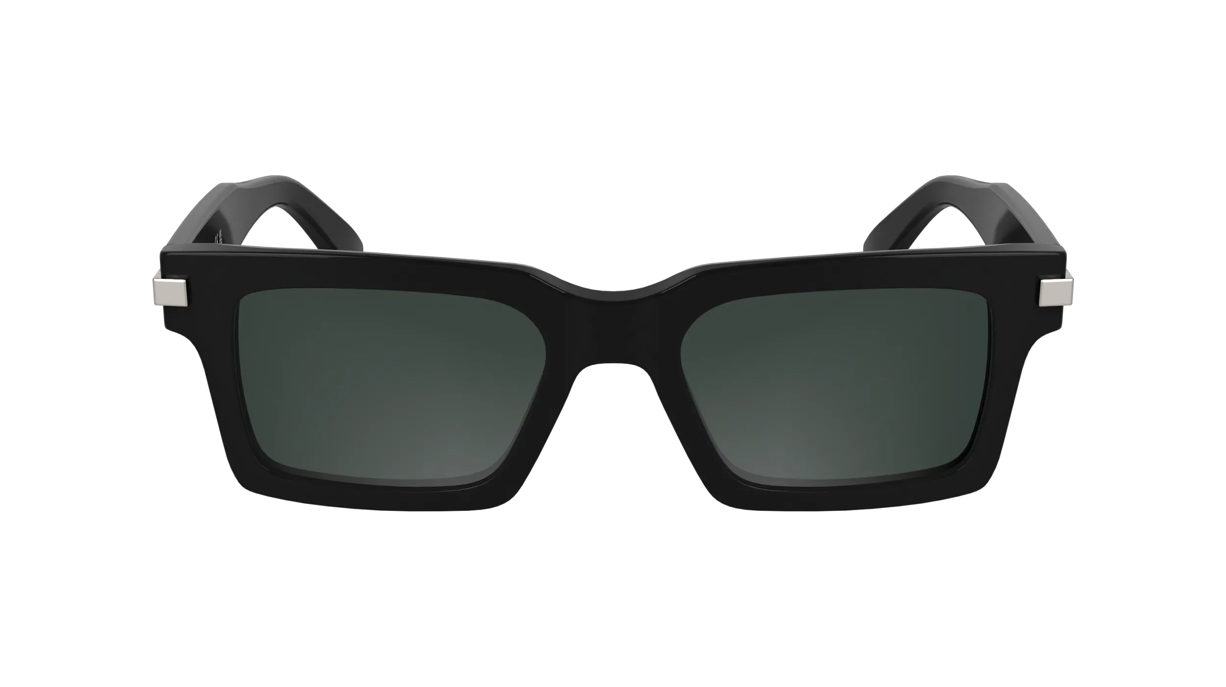 Calvin Klein CK25503S 001 Occhiali da sole Acetato Nero Squadrata Normale - immagine 2