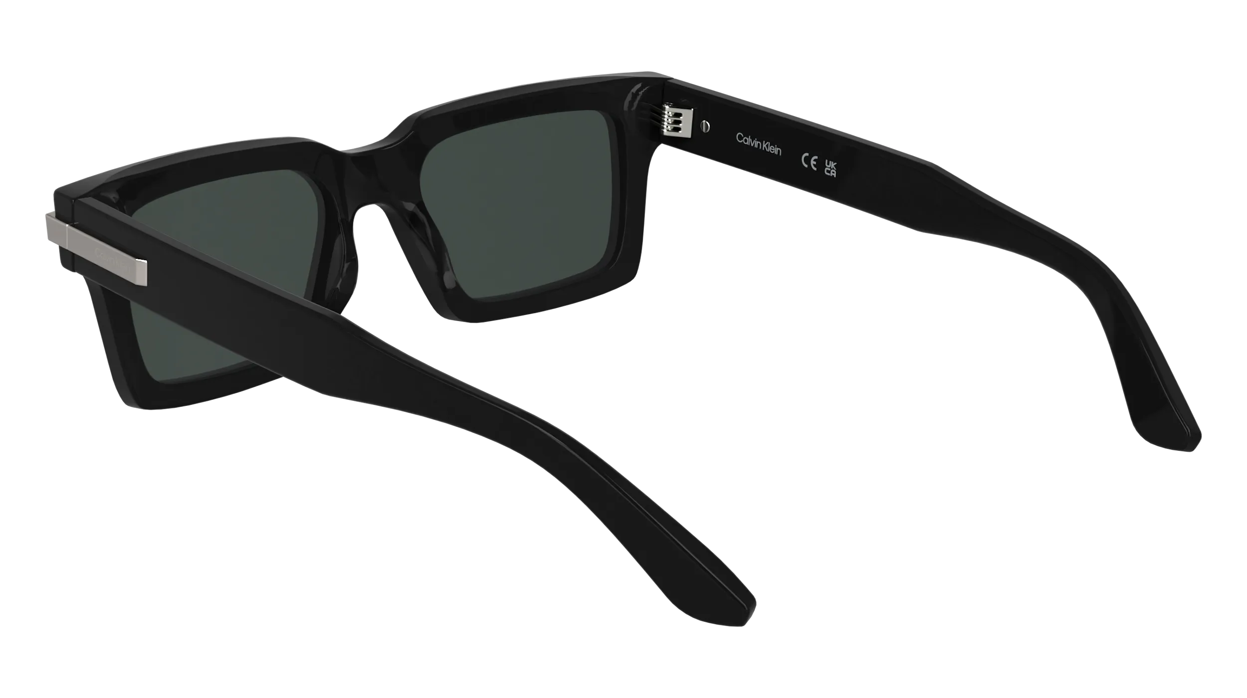 Calvin Klein CK25503S 001 Occhiali da sole Acetato Nero Squadrata Normale - immagine 4