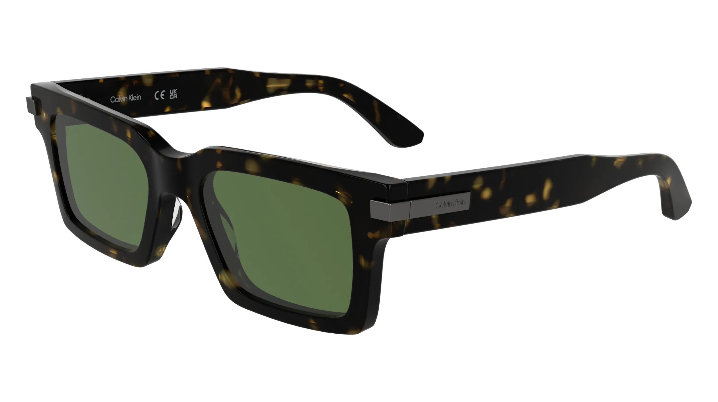 Calvin Klein CK25503S 235 Occhiali da sole Acetato Havana Squadrata Normale - immagine 1