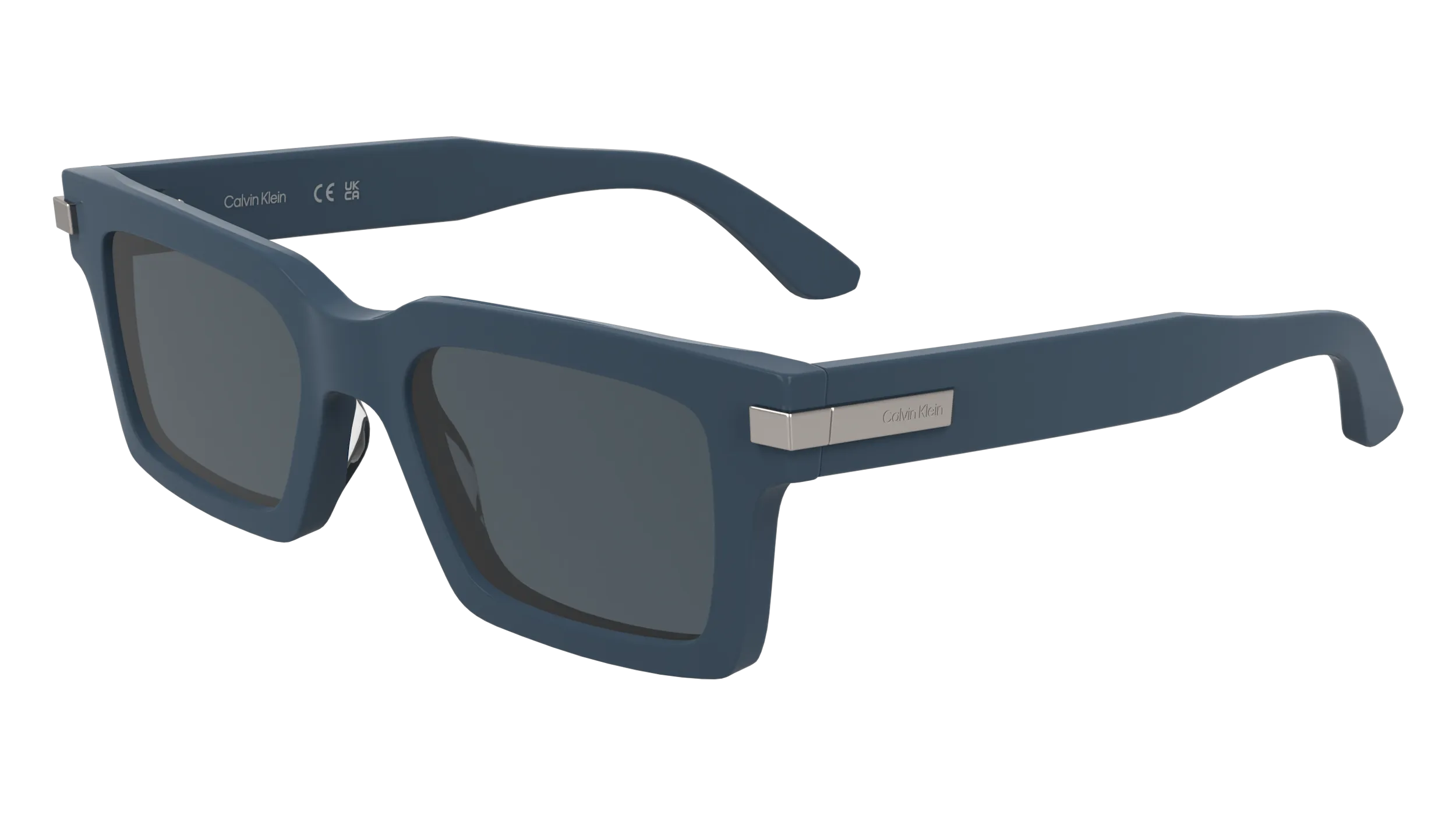 Calvin Klein CK25503S 435 Occhiali da sole Acetato Blu Squadrata Normale - immagine 1
