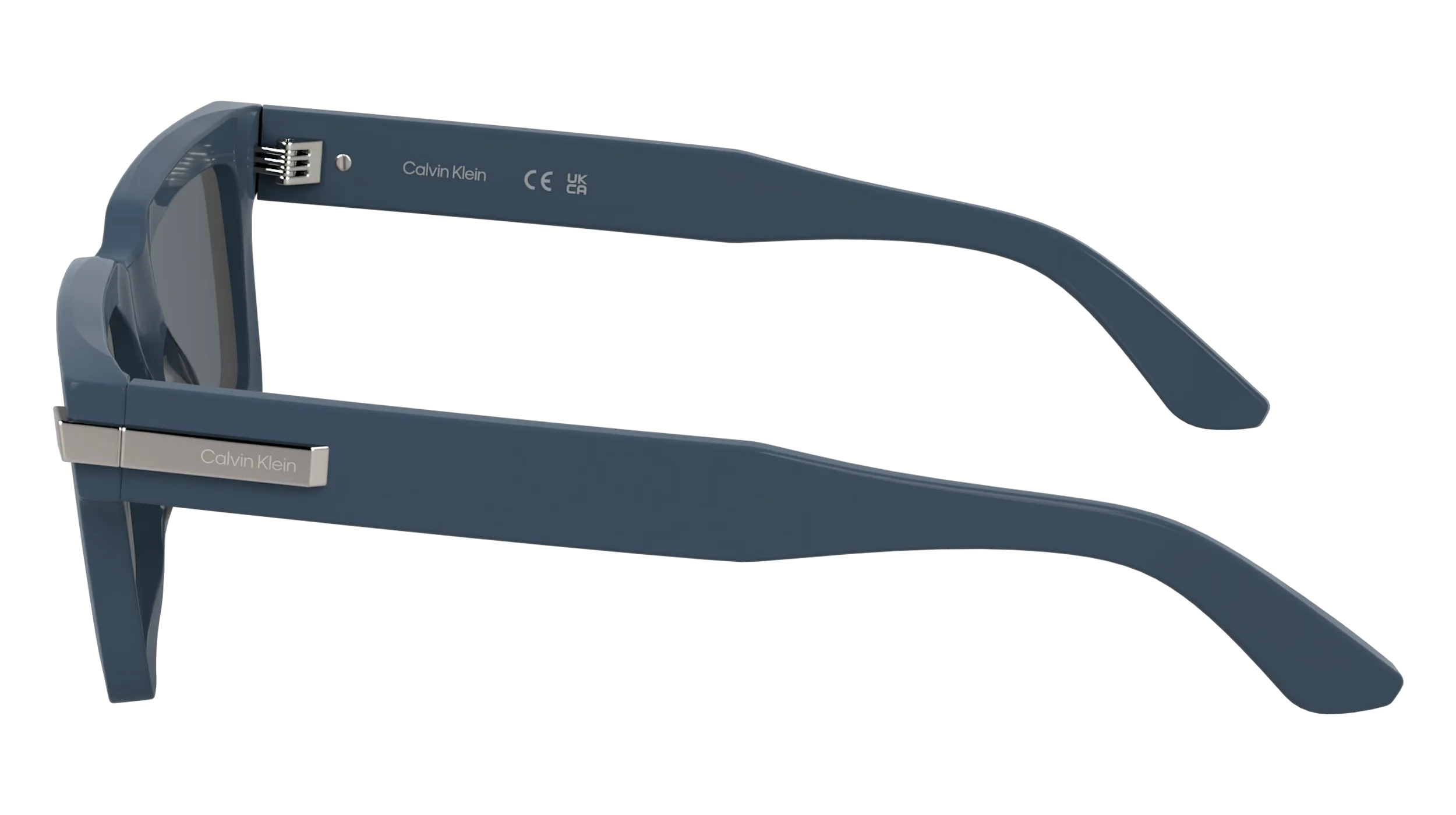 Calvin Klein CK25503S 435 Occhiali da sole Acetato Blu Squadrata Normale - immagine 3