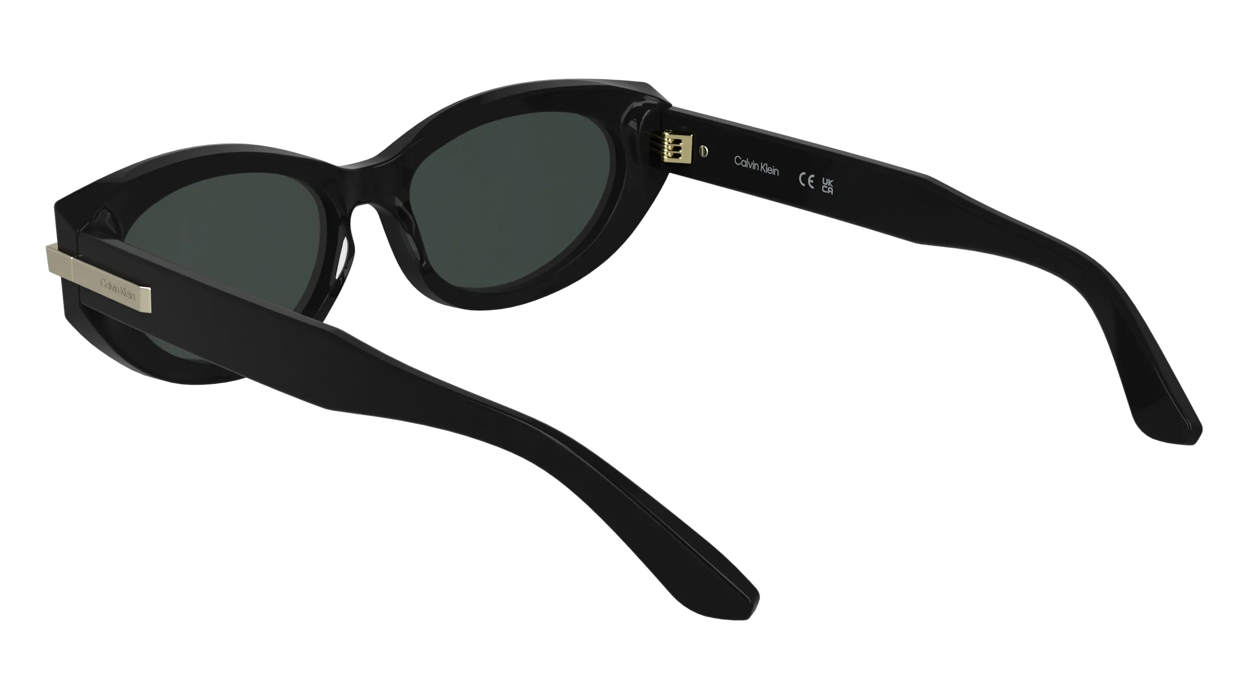 Calvin Klein CK25502S 001 Occhiali da sole Acetato Nero Cat Eye Normale - immagine 4