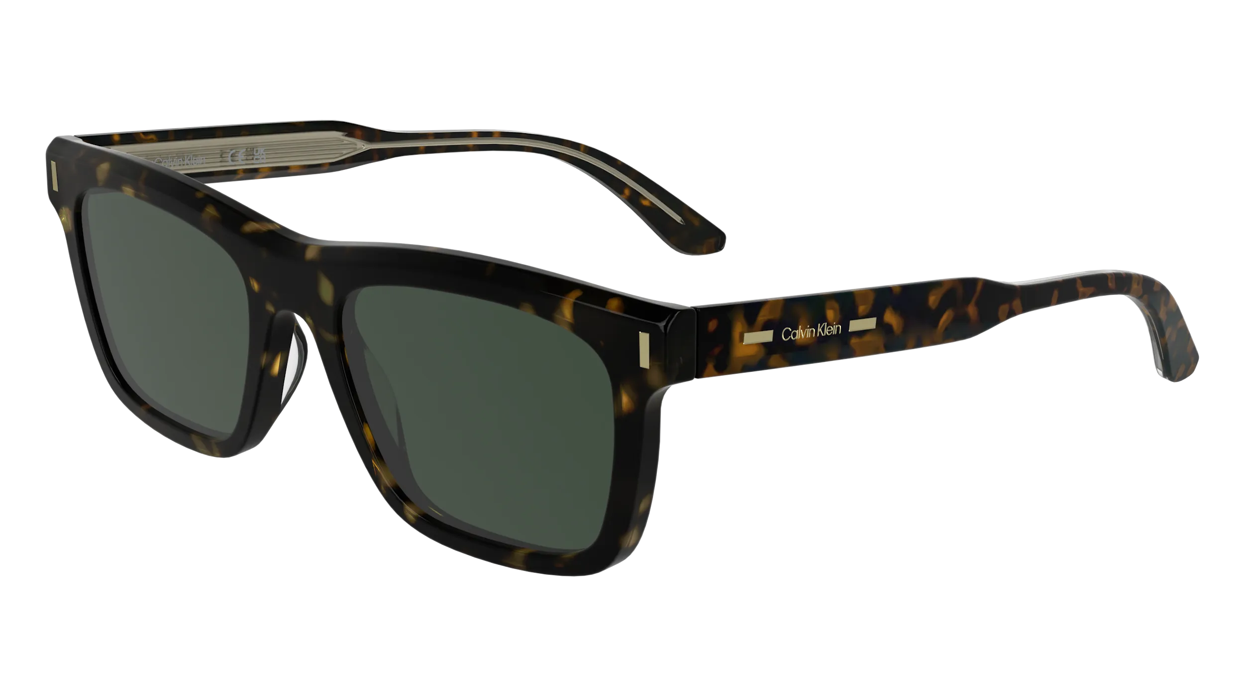 Calvin Klein CK25506S 235 Occhiali da sole Acetato Havana Squadrata Normale - immagine 1