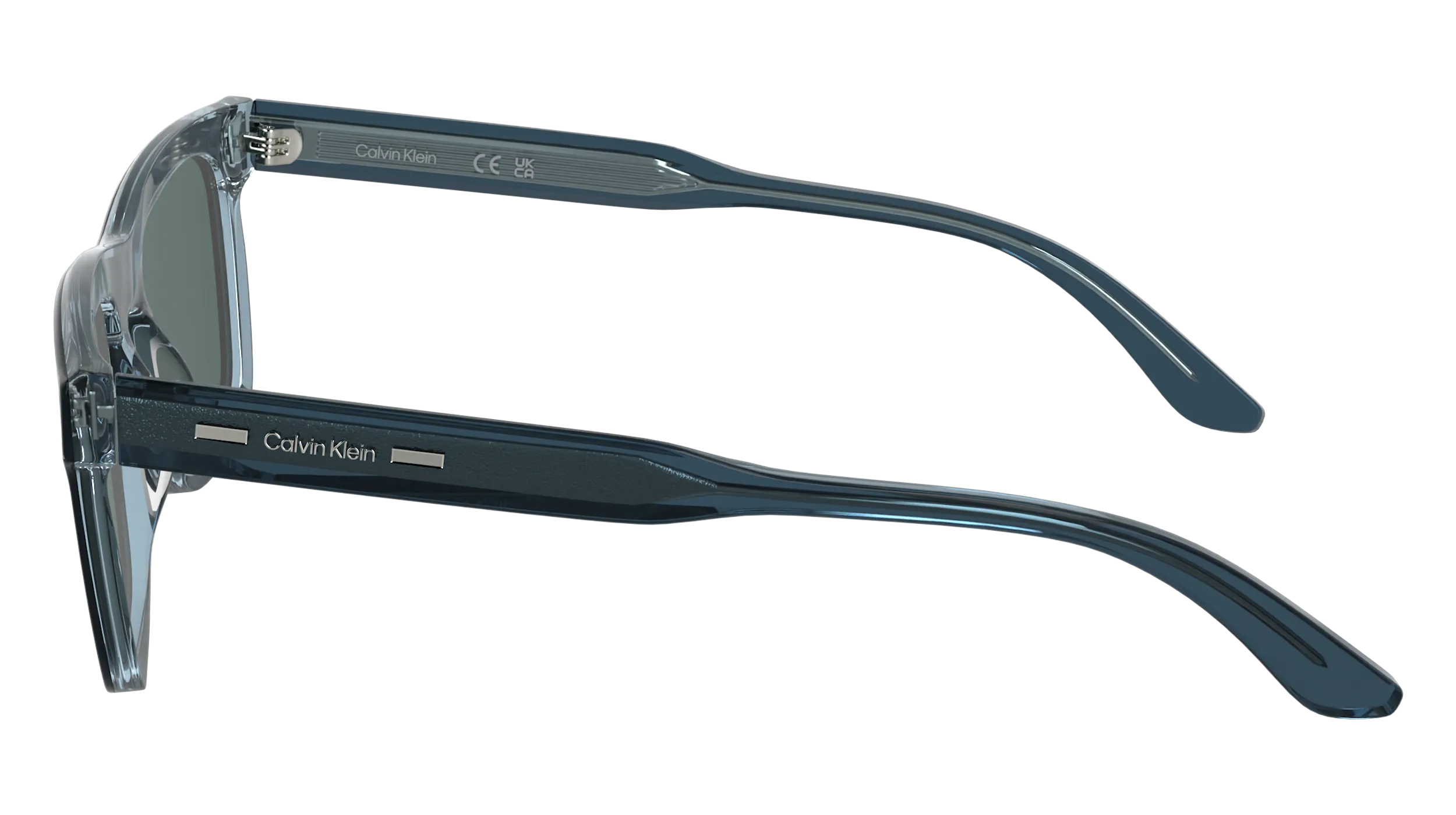 Calvin Klein CK25506S 400 Occhiali da sole Acetato Blu Squadrata Normale - immagine 3