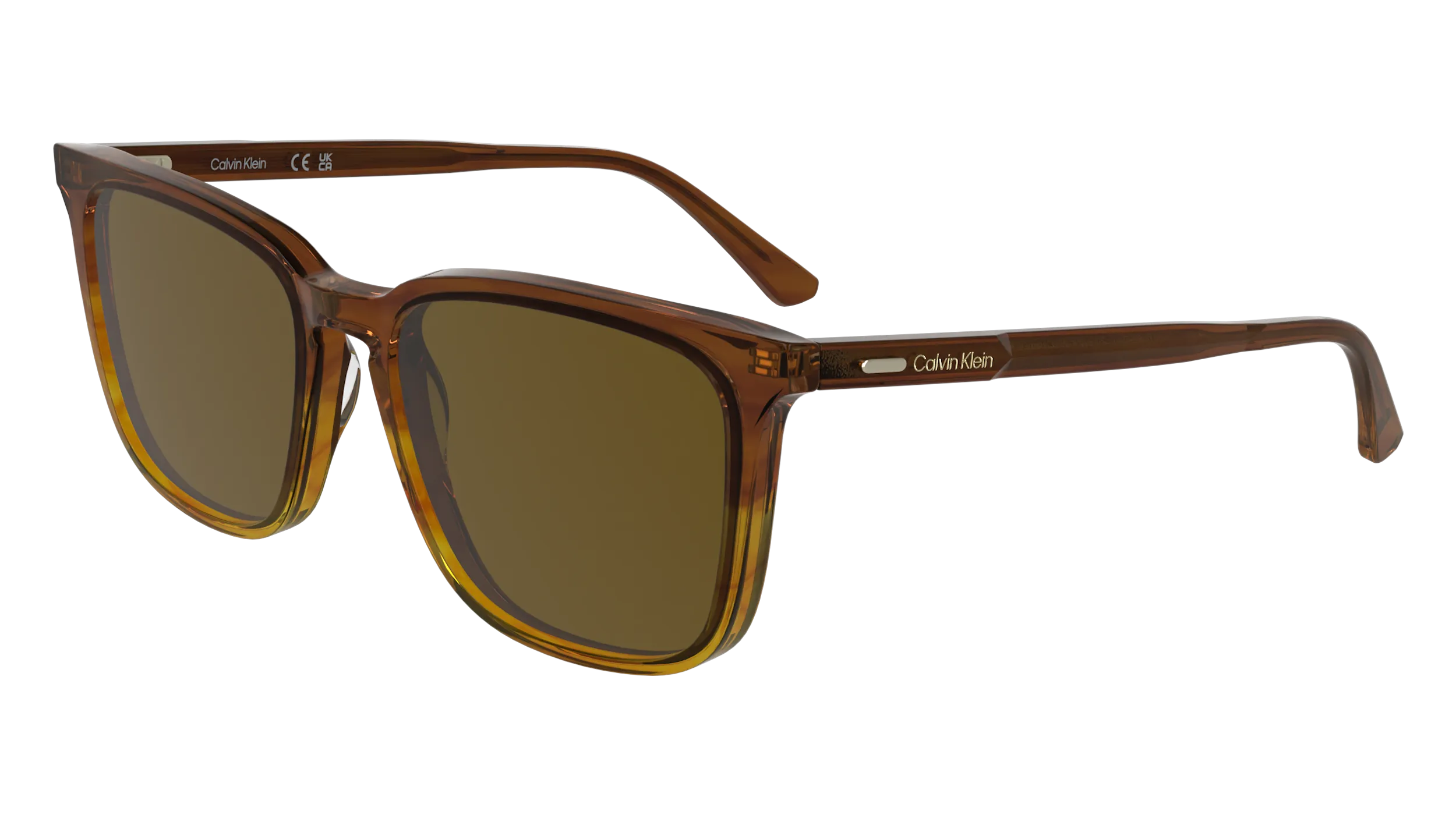 Calvin Klein CK25507S 203 Occhiali da sole Acetato Marrone Squadrata Normale - immagine 1