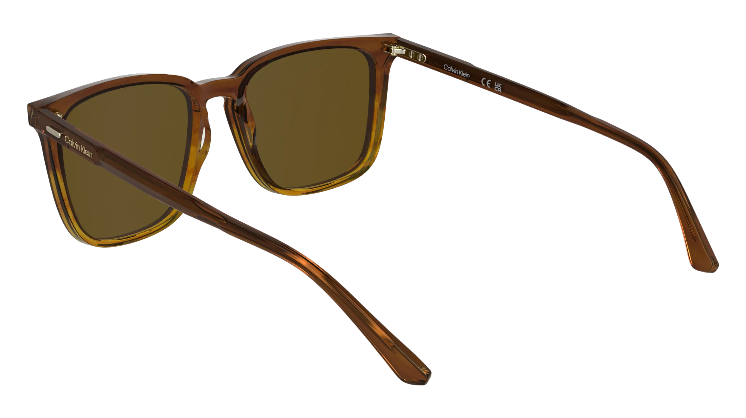 Calvin Klein CK25507S 203 Occhiali da sole Acetato Marrone Squadrata Normale - immagine 4