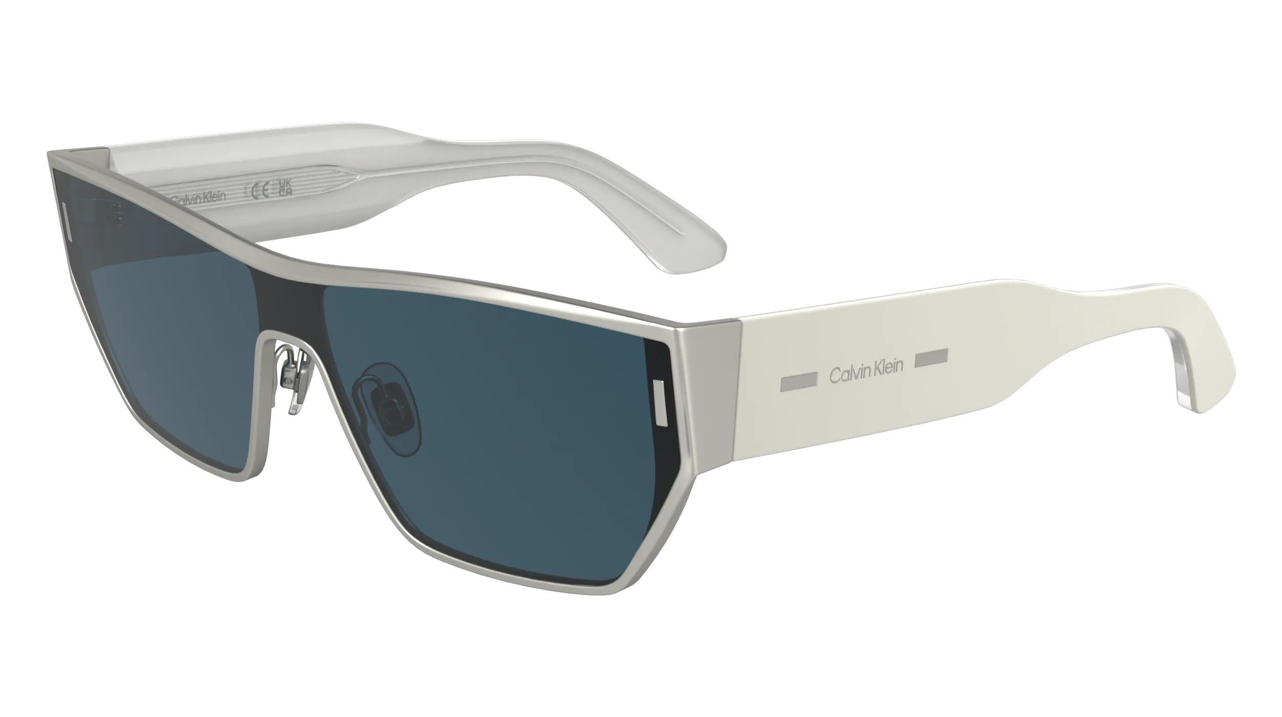 Calvin Klein CK25102S 045 Occhiali da sole Metallo Argento Squadrata Normale - immagine 1