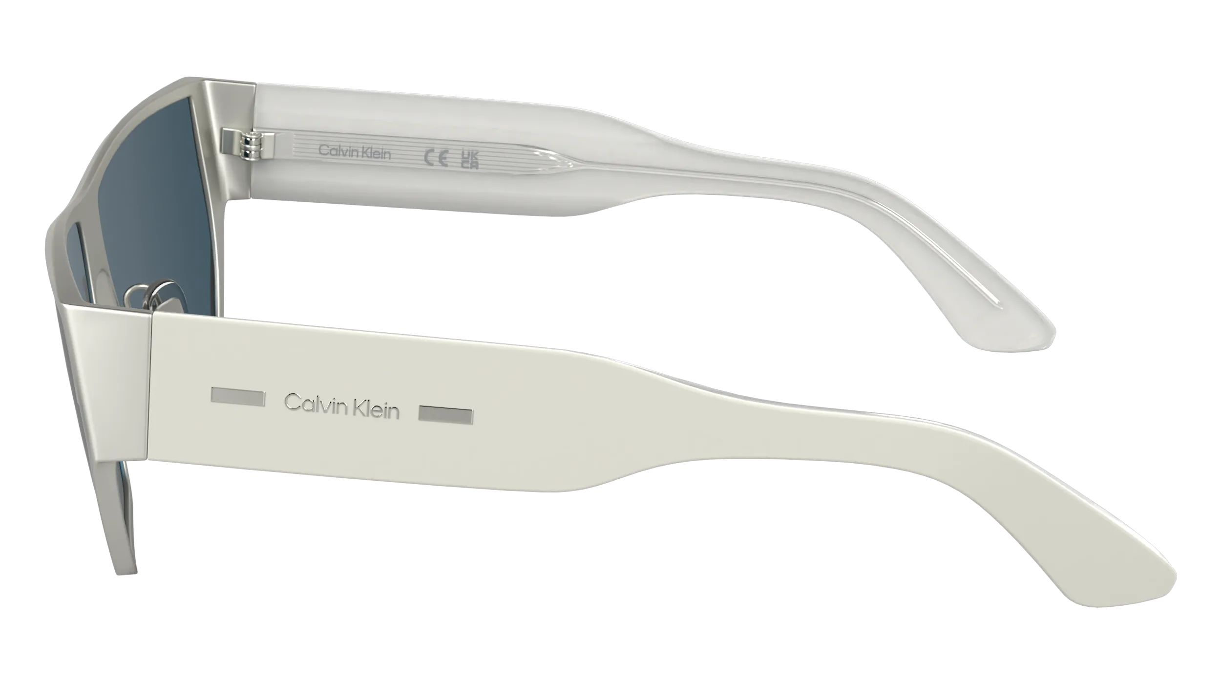 Calvin Klein CK25102S 045 Occhiali da sole Metallo Argento Squadrata Normale - immagine 3